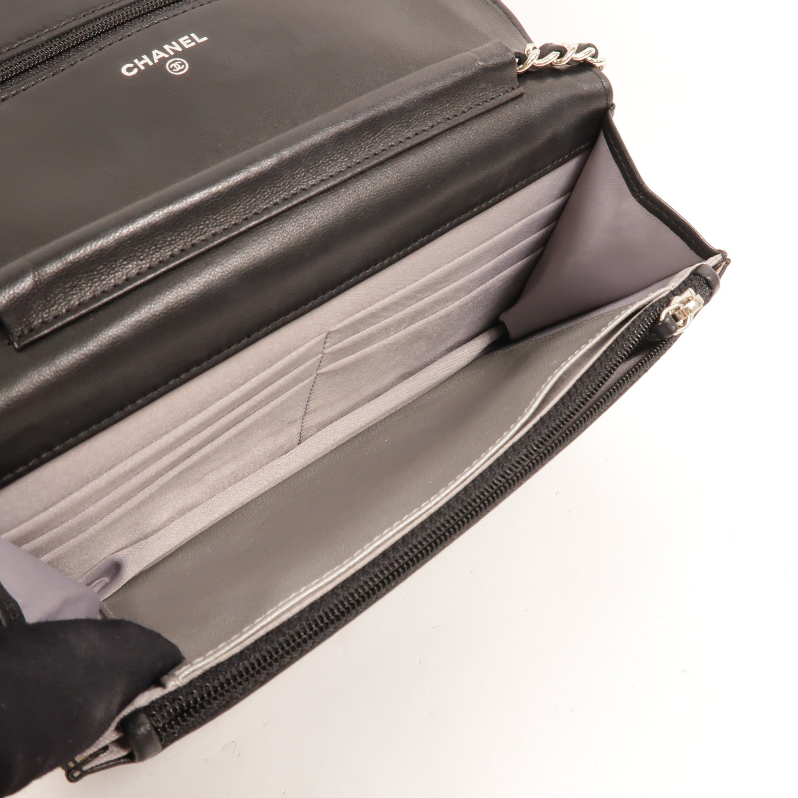 CHANEL 羊皮皮革WOC Wallet On Chain鏈帶肩背袋