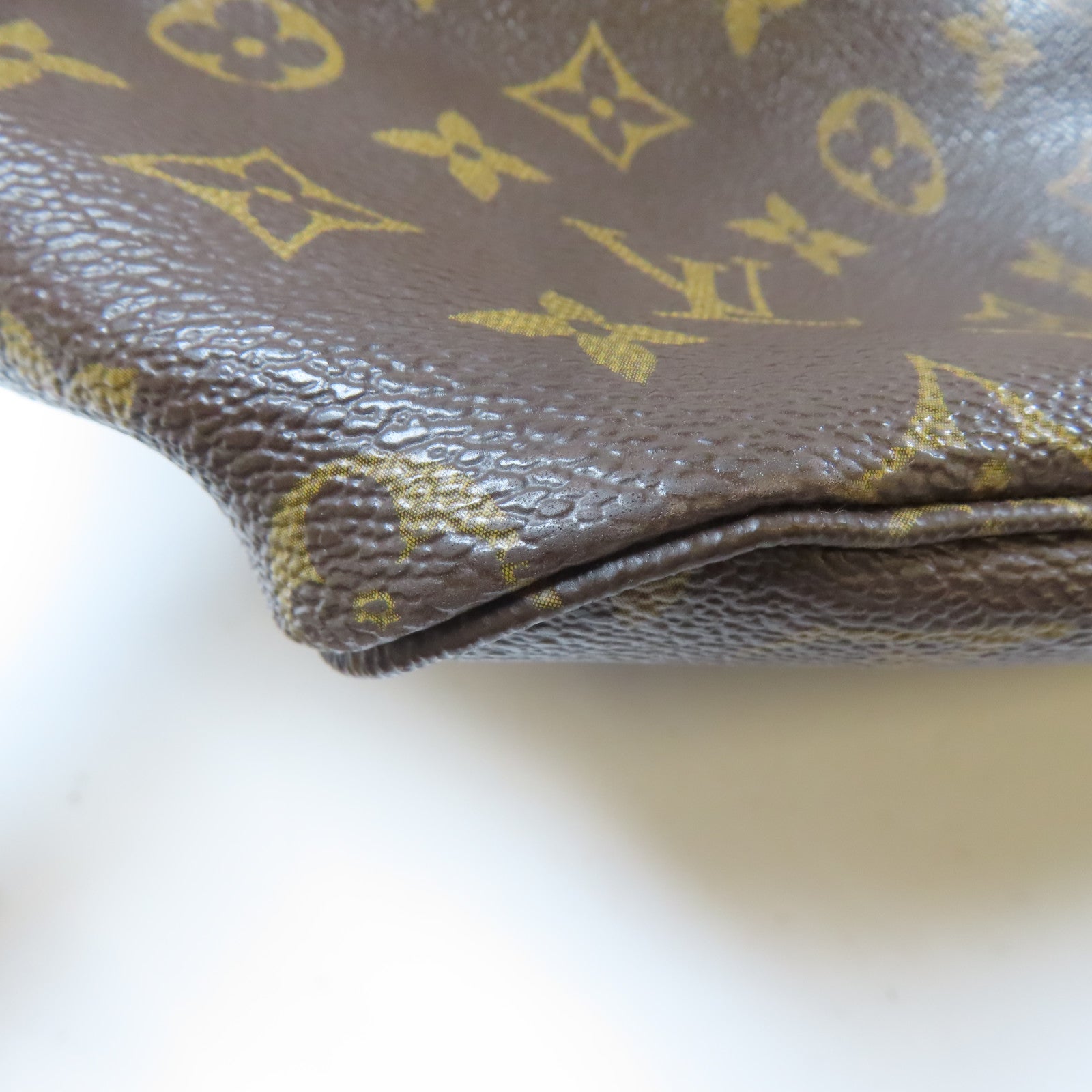 LOUIS VUITTON Monogram Neverfull GM金扣手挽袋啡色