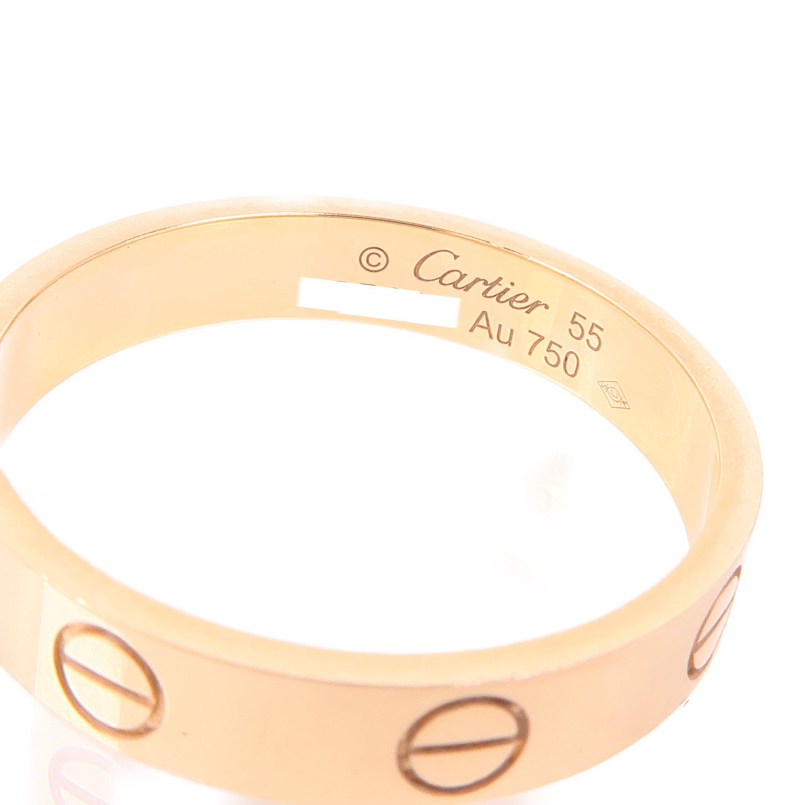 CARTIER 18K玫瑰金Mini Love Ring戒指Cartier#55/US#7
