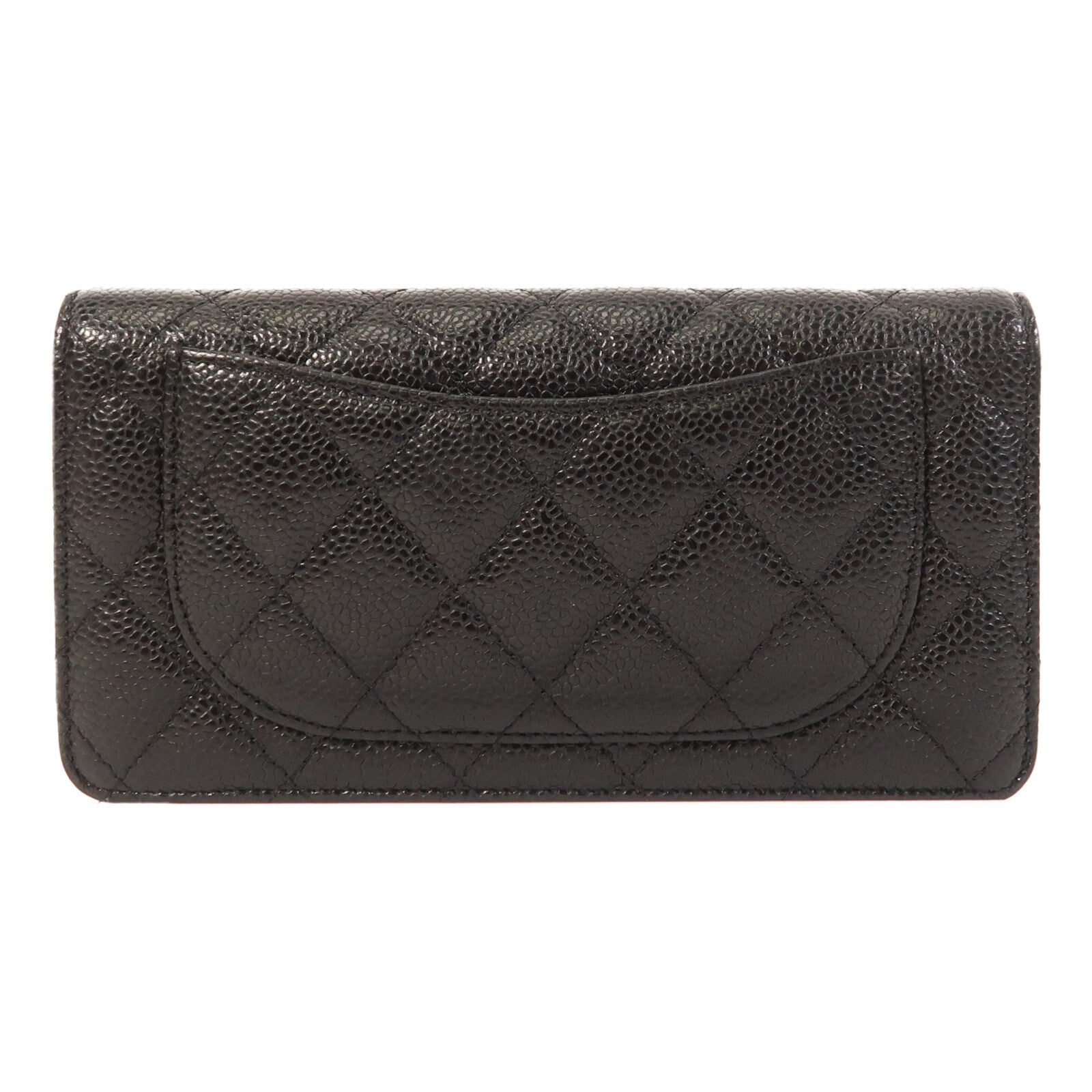 CHANEL 牛皮皮革Classic Long Wallet銀扣長錢包