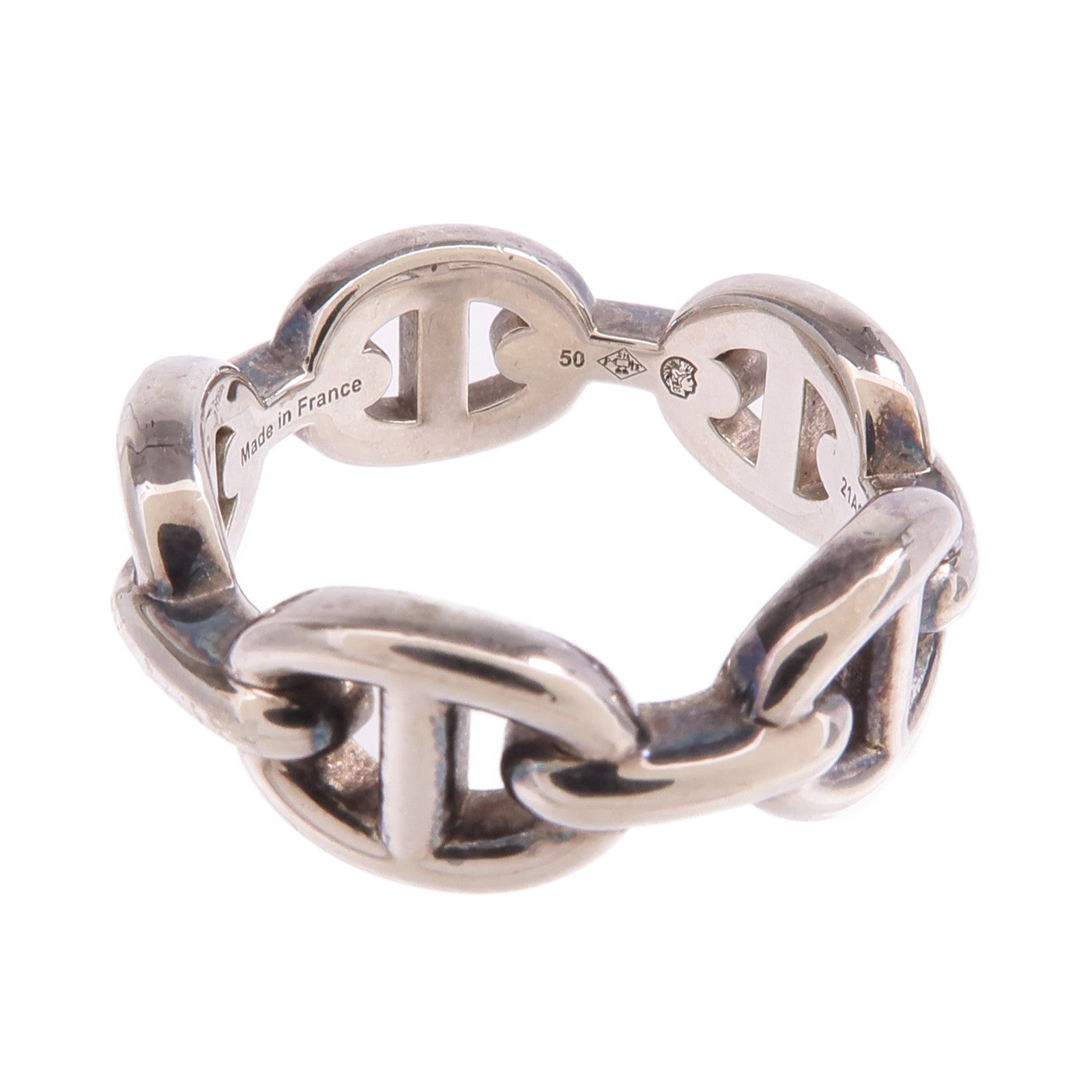 HERMES 925純銀Chaine d'ancre Ring戒指Hermes#50/US#5.25
