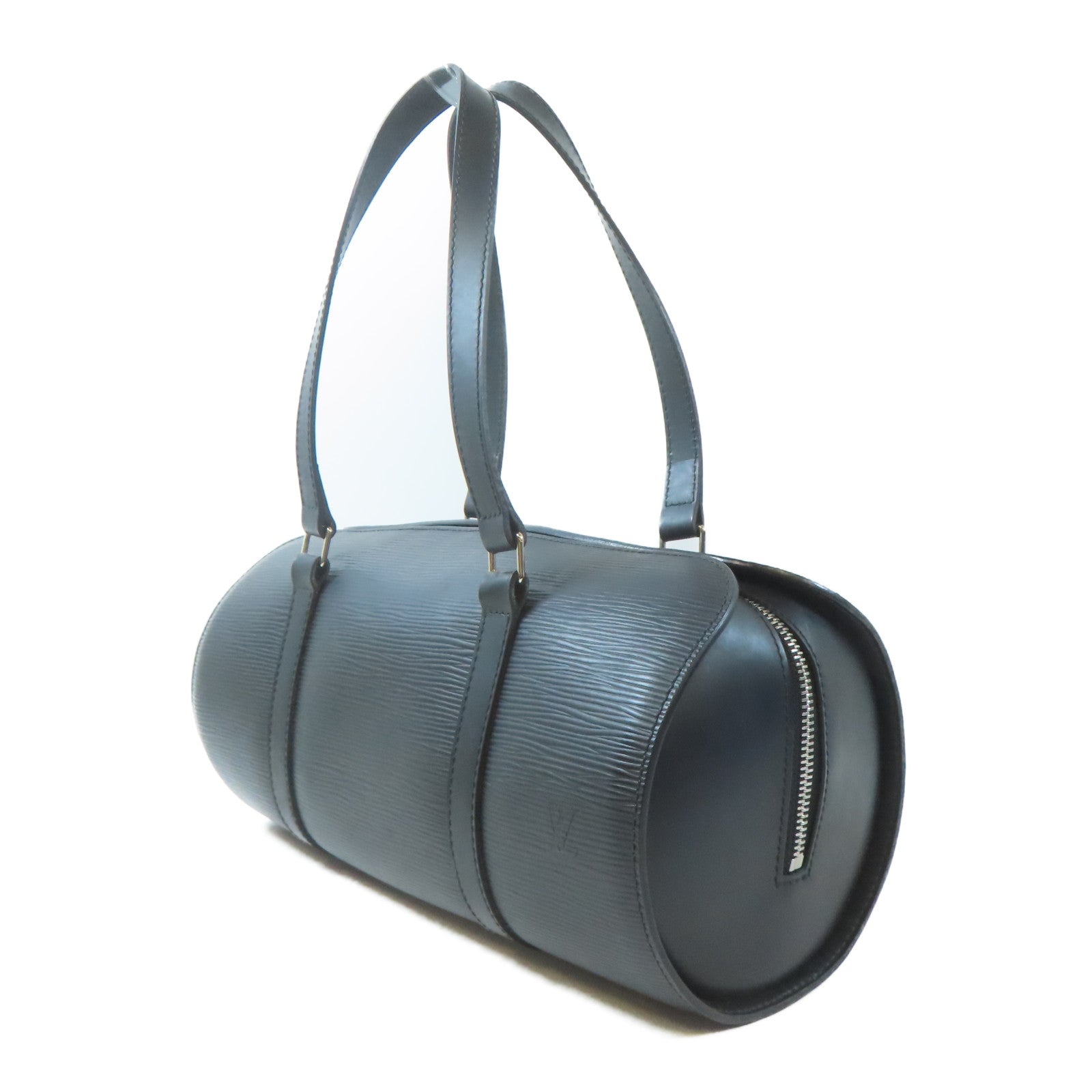 LOUIS VUITTON 【激減優惠】Epi Soufflot銀扣手挽袋黑色