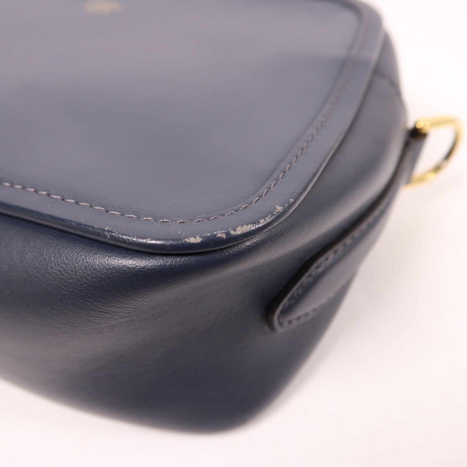 FENDI GHW Shoulder Bag 8BT287 Calfskin Leather Blue