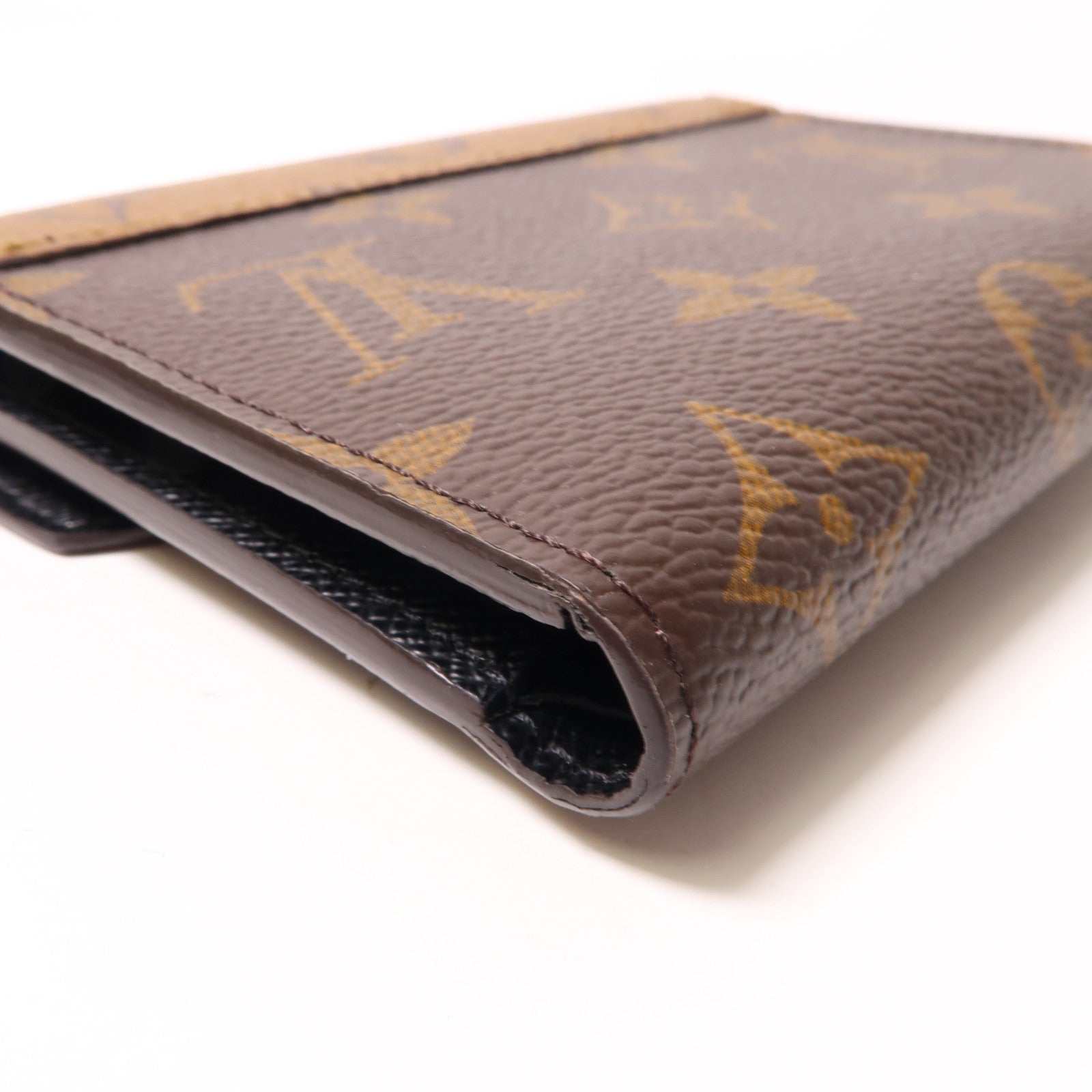 LOUIS VUITTON Monogram Reverse Victorine Wallet金扣錢包棕色