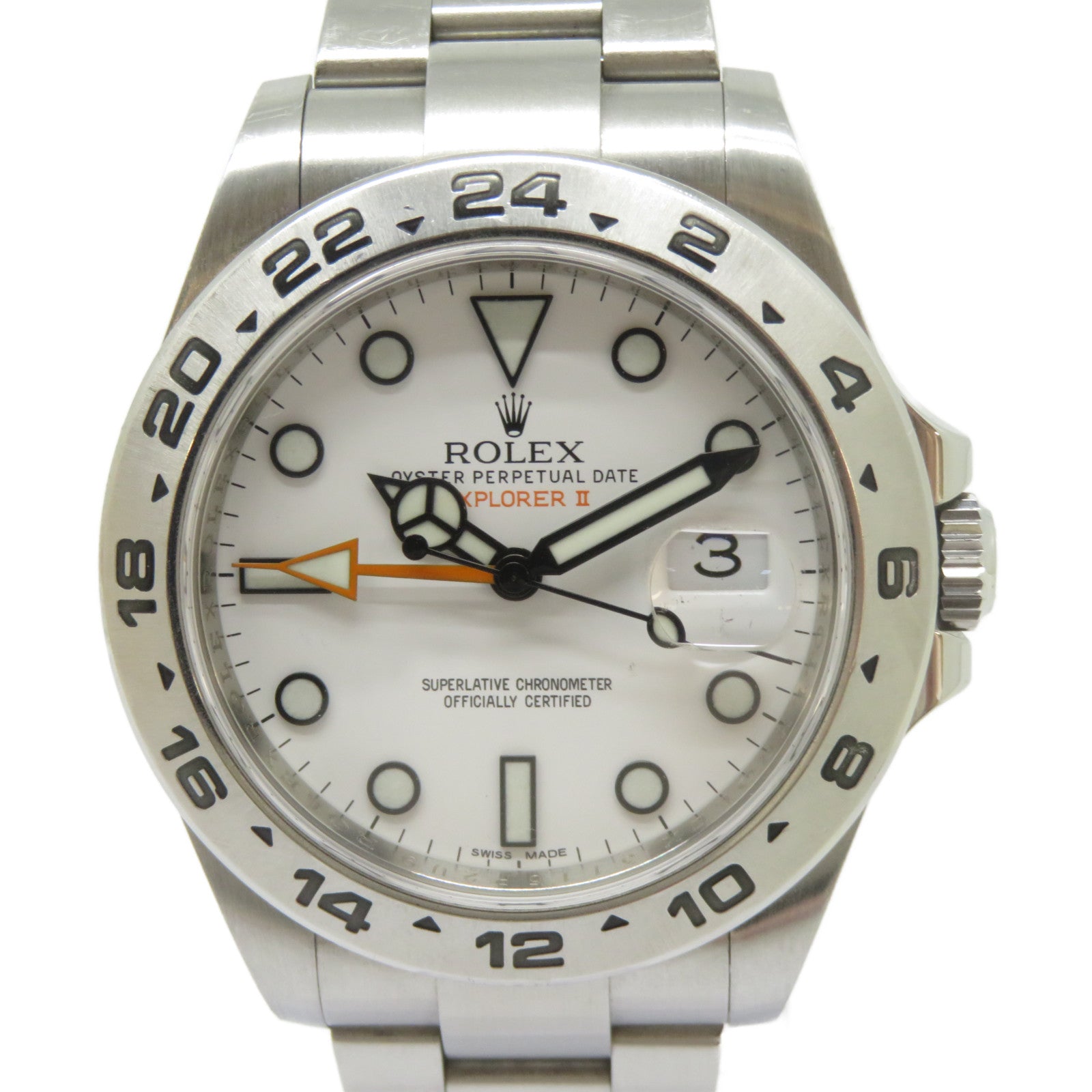 ROLEX ExplorerⅡ不鏽鋼手錶自動機芯白色