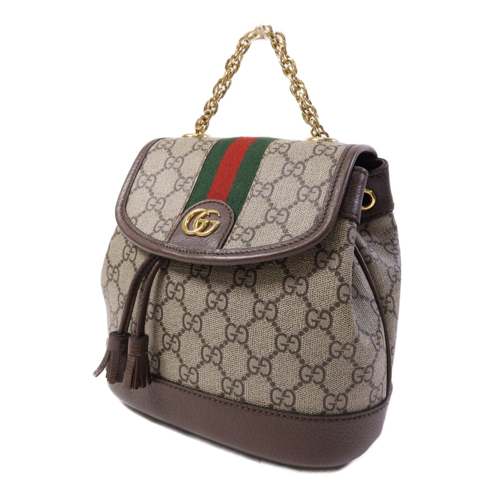 GUCCI 塗層帆布Backpack金扣背包