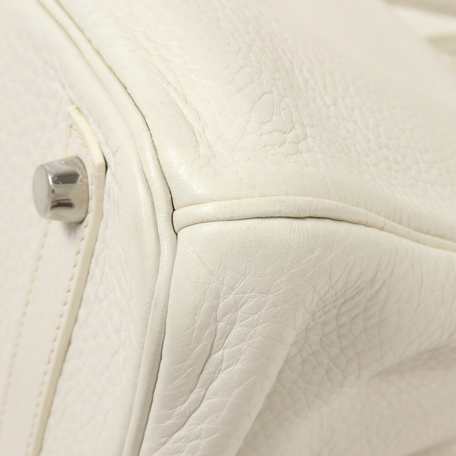 HERMES Togo皮革Birkin 30手挽袋Blanc