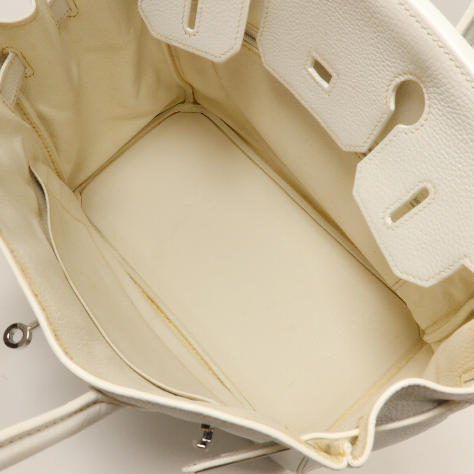 HERMES Togo皮革Birkin 30手挽袋Blanc