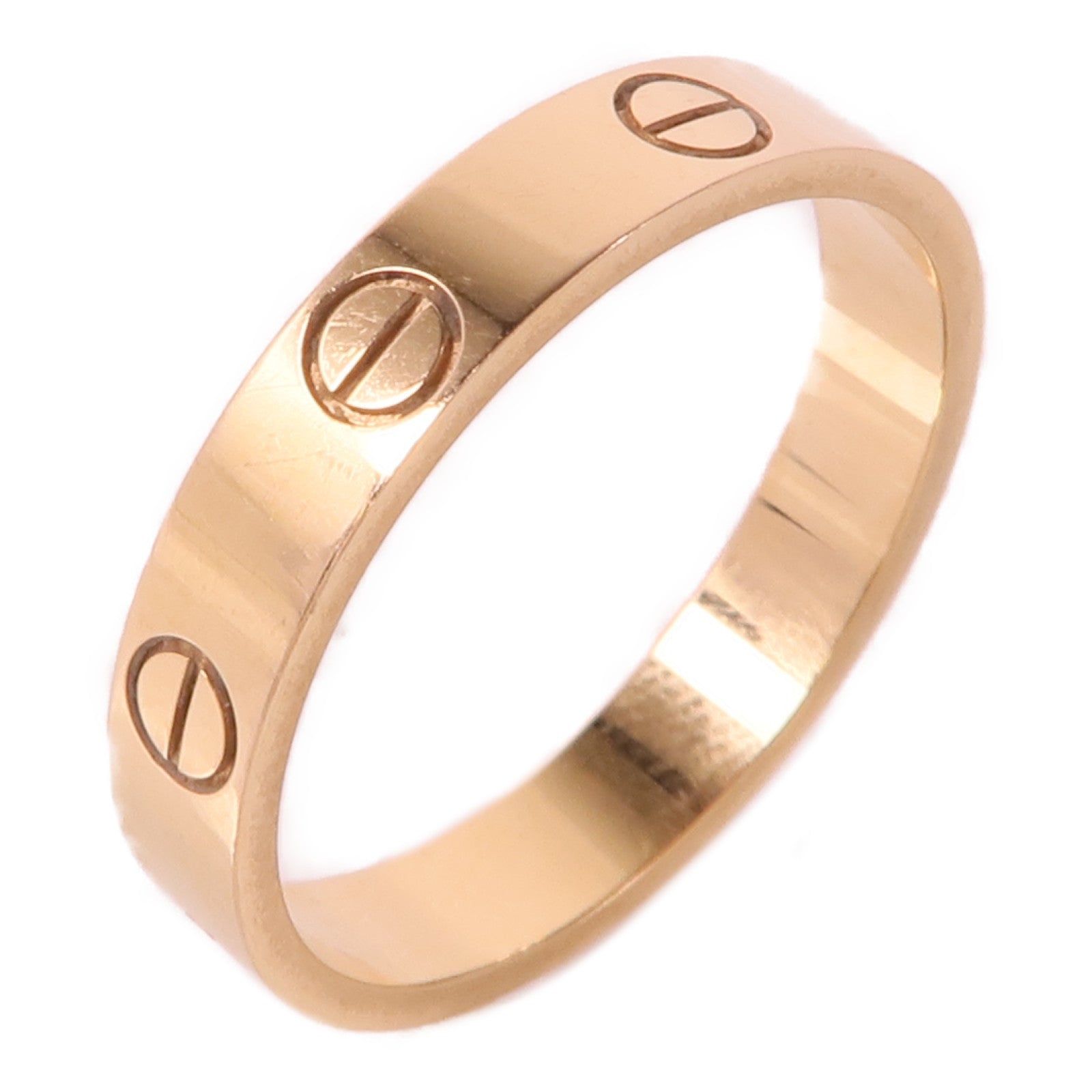 CARTIER 18K玫瑰金Mini Love Ring戒指Cartier#55/US#7
