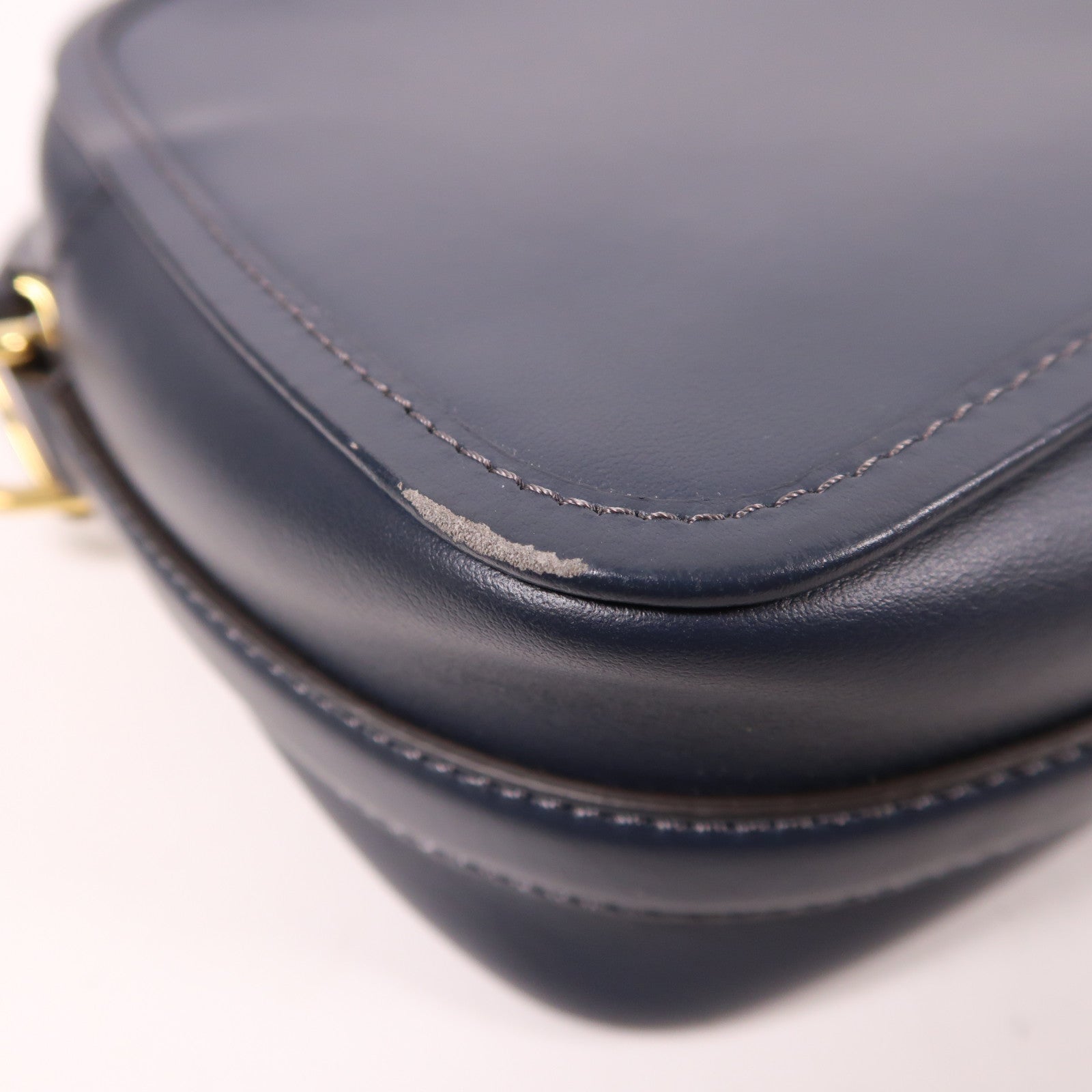 FENDI GHW Shoulder Bag 8BT287 Calfskin Leather Blue
