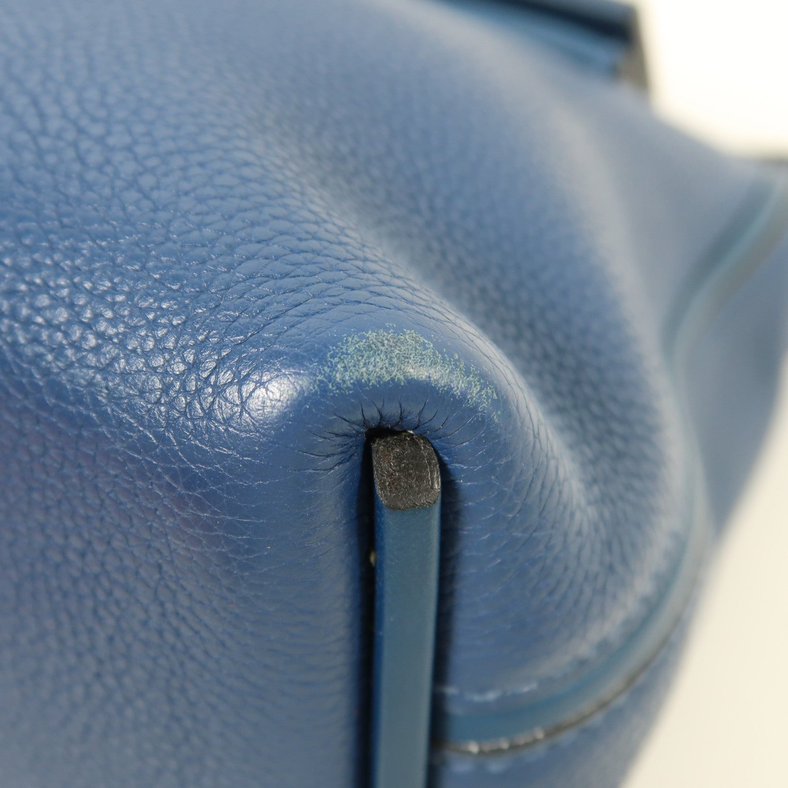 HERMES Clemence皮革24/24 29cm銀扣手挽肩背兩用袋Deep Bleu