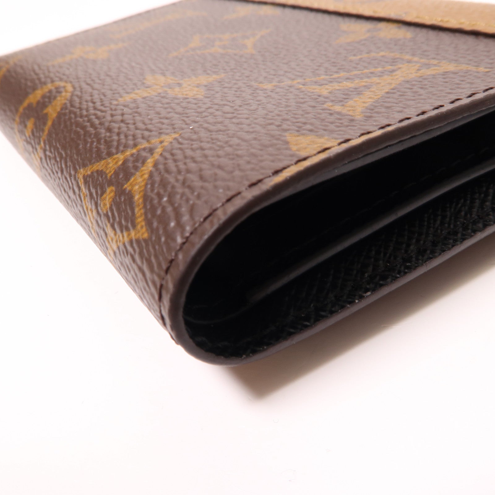 LOUIS VUITTON Monogram Reverse Victorine Wallet金扣錢包棕色