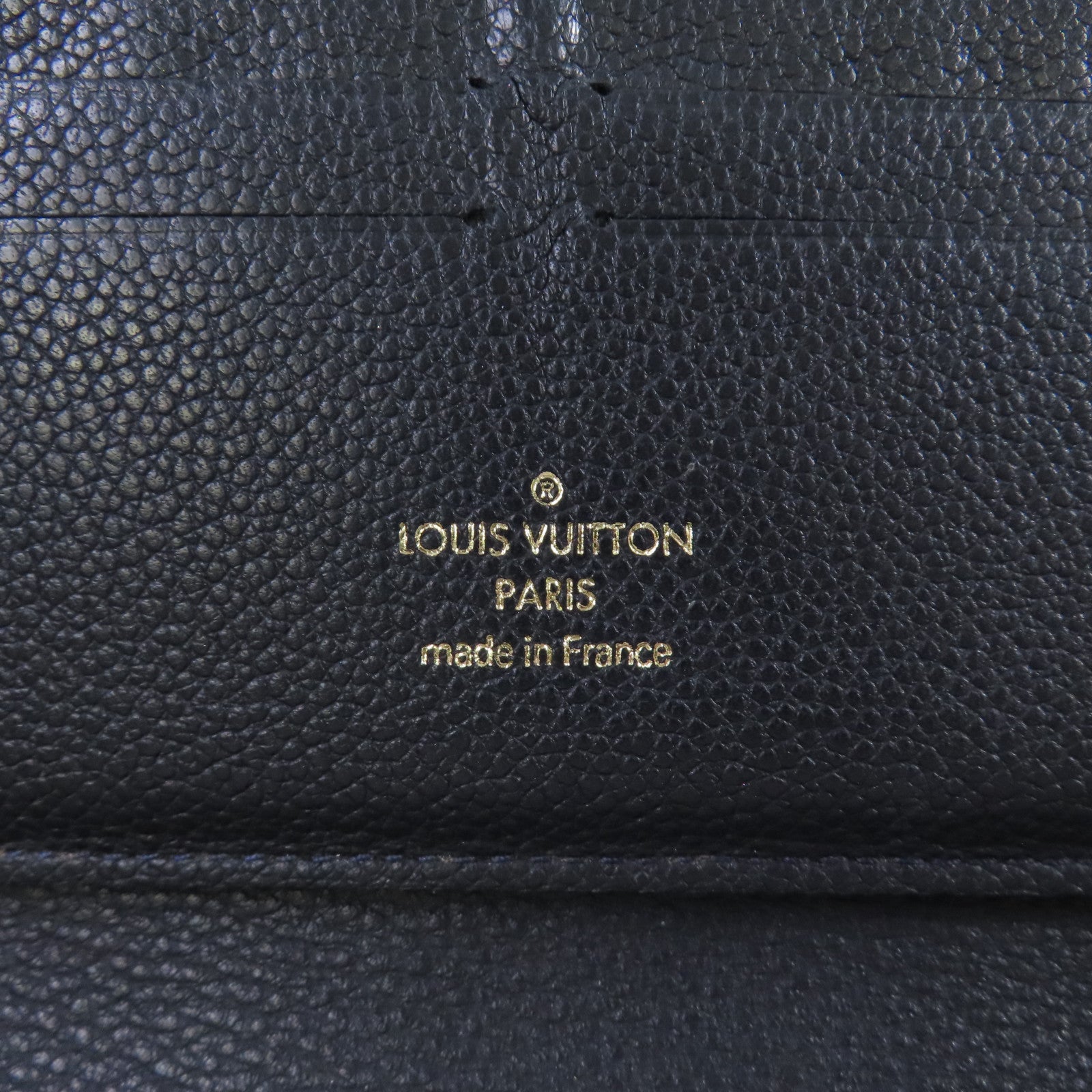 LOUIS VUITTON Monogram Empreinte Zipper Long Wallet金扣拉鏈長錢包黑色