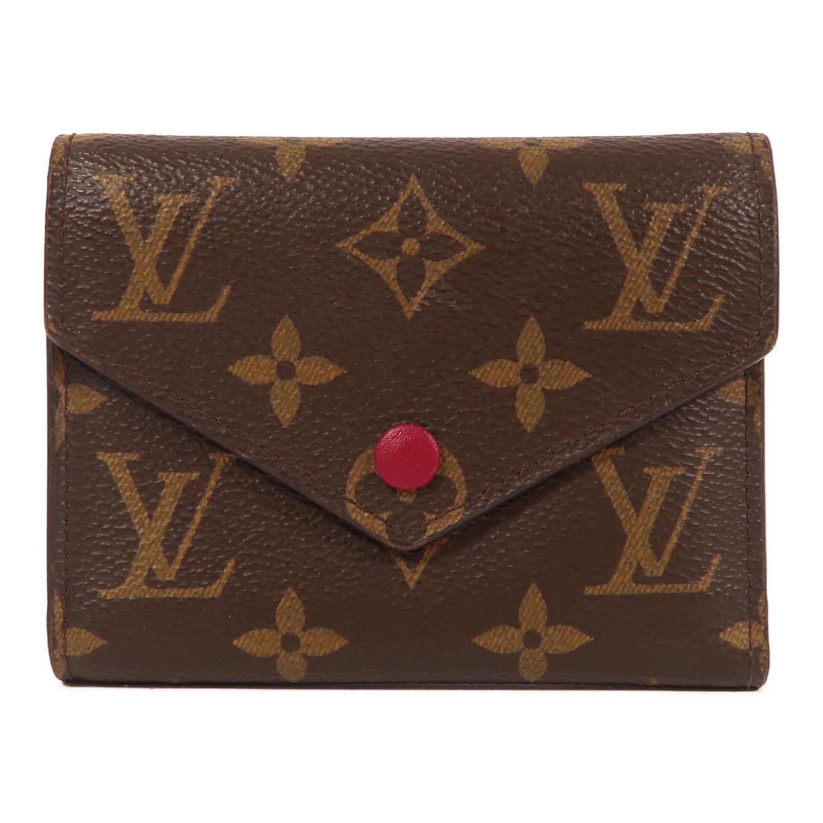 LOUIS VUITTON Monogram Victorine金扣錢包啡色