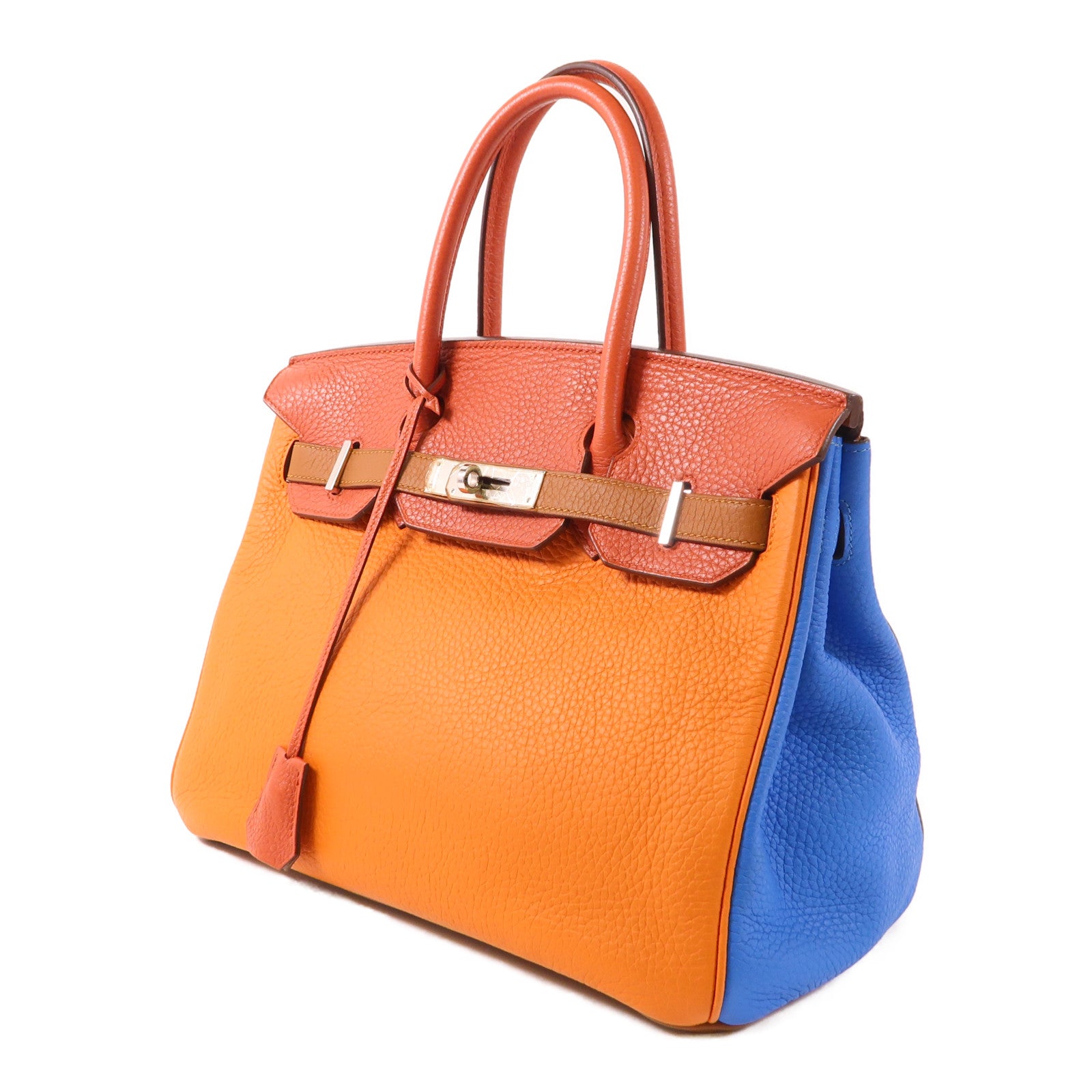 HERMES Clemence皮革Birkin 30銀扣手挽袋