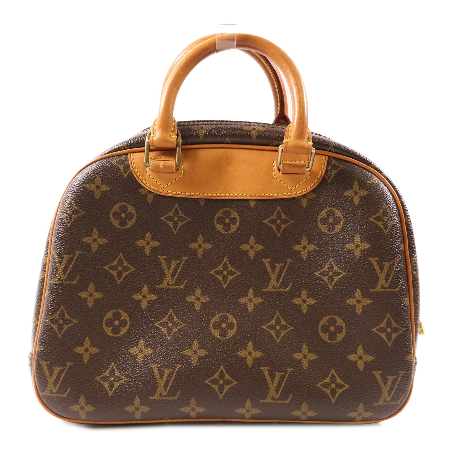 LOUIS VUITTON Monogram Trouville金扣手挽袋棕色