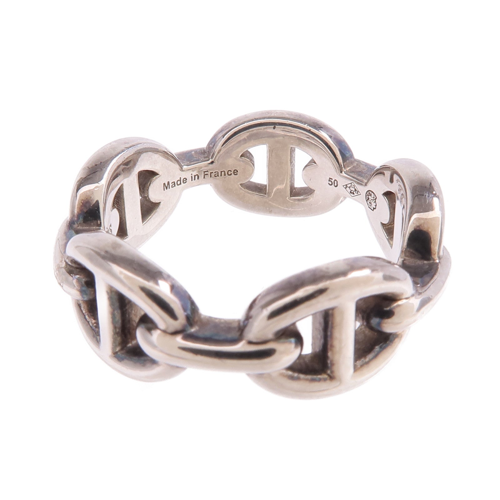 HERMES 925純銀Chaine d'ancre Ring戒指Hermes#50/US#5.25