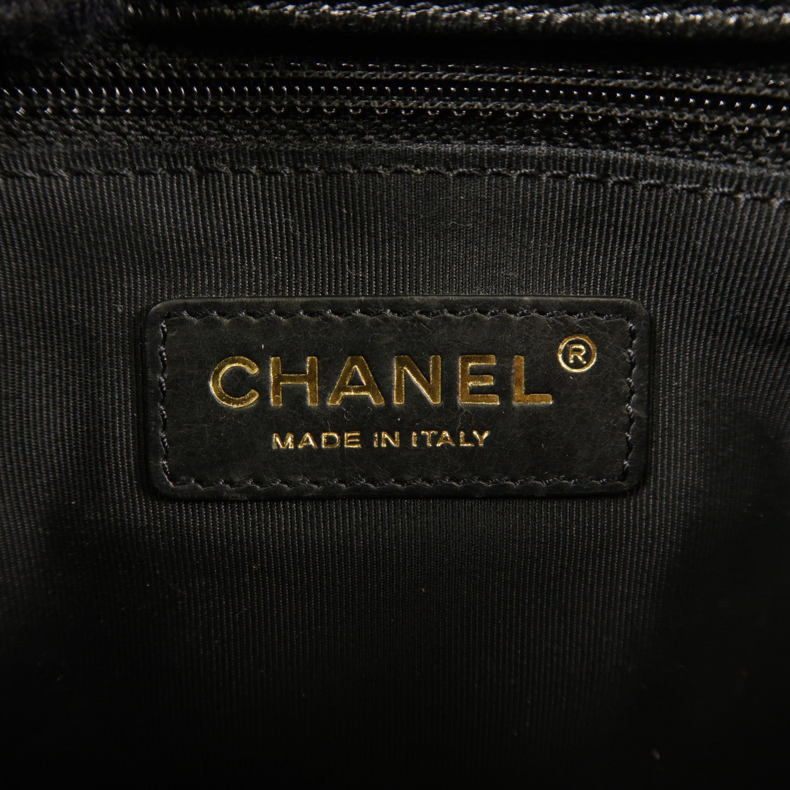 CHANEL CC GHW Messenger Bag Shoulder Calfskin Leather Black Beige