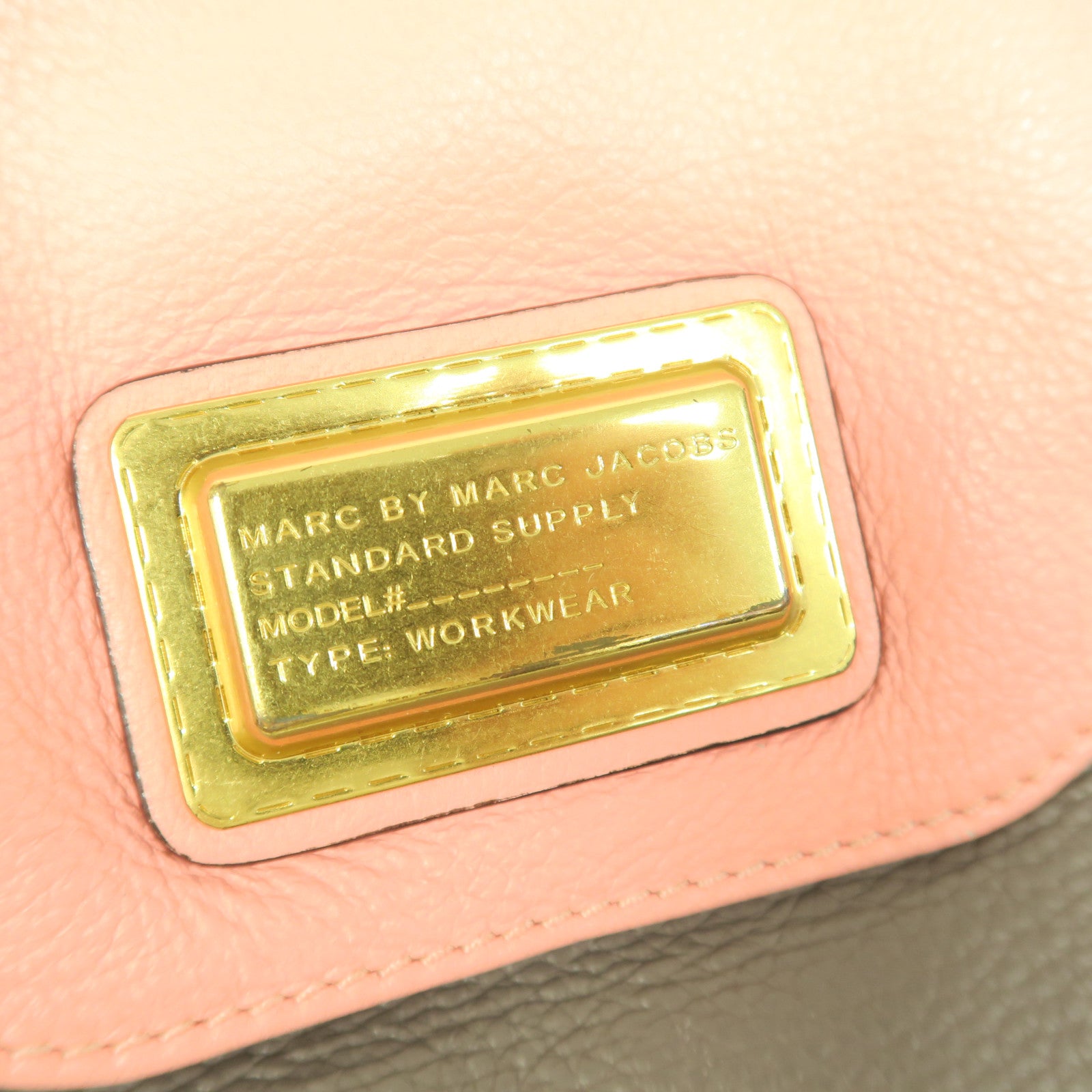 MARC JACOBS 【激減優惠】牛皮皮革Shoulder Bag金扣肩背袋粉紅色/啡色