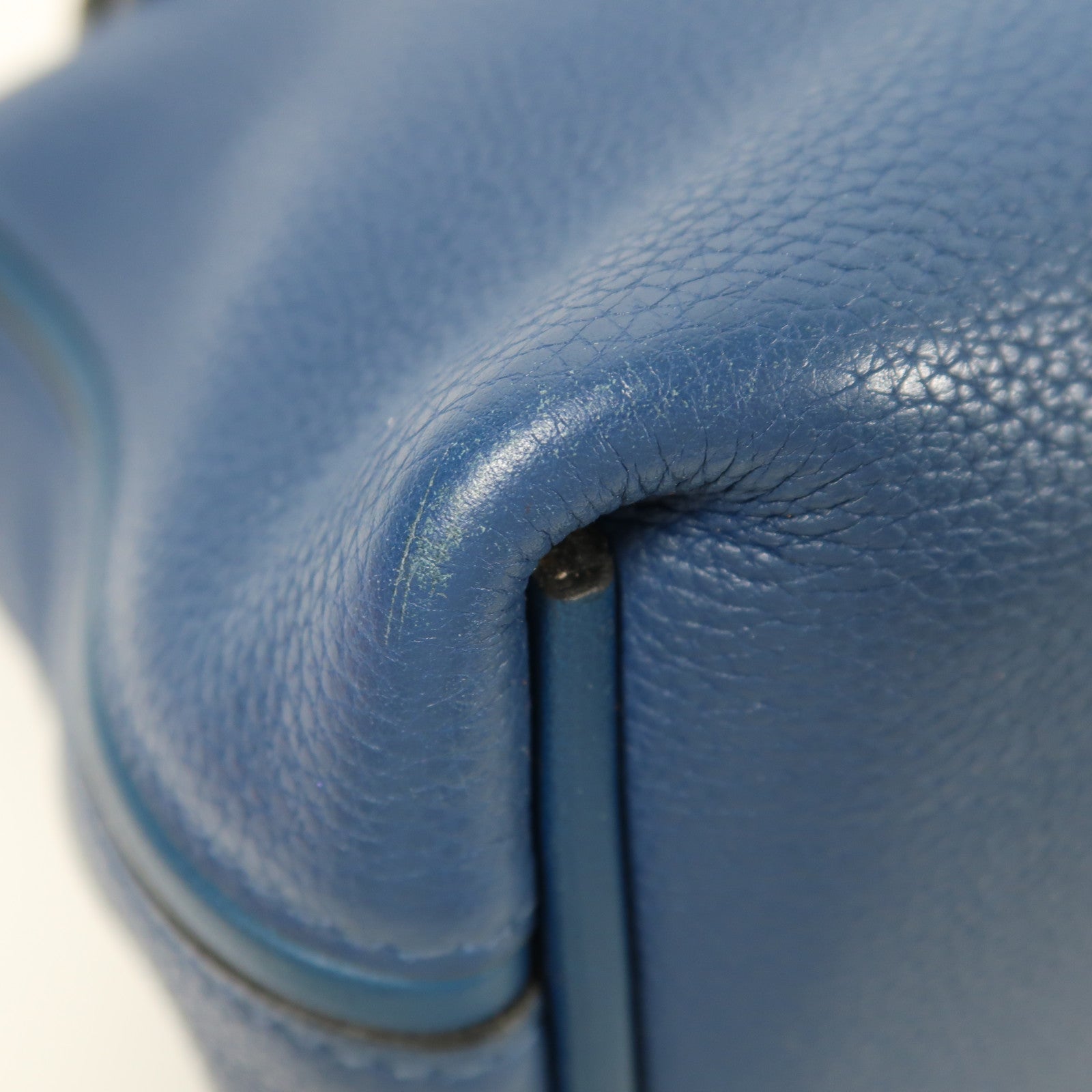 HERMES Clemence皮革24/24 29cm銀扣手挽肩背兩用袋Deep Bleu