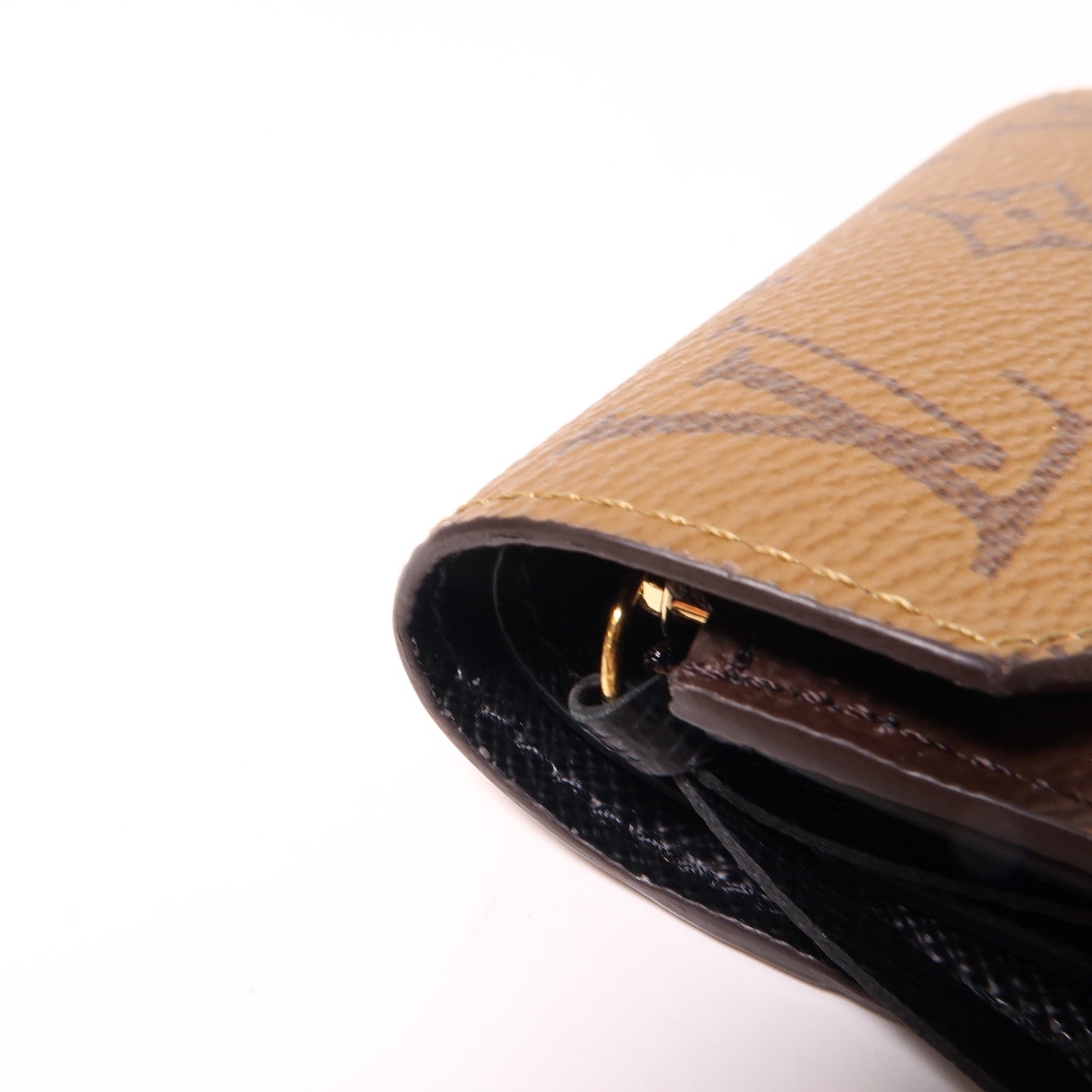 LOUIS VUITTON Monogram Reverse Victorine Wallet金扣錢包棕色