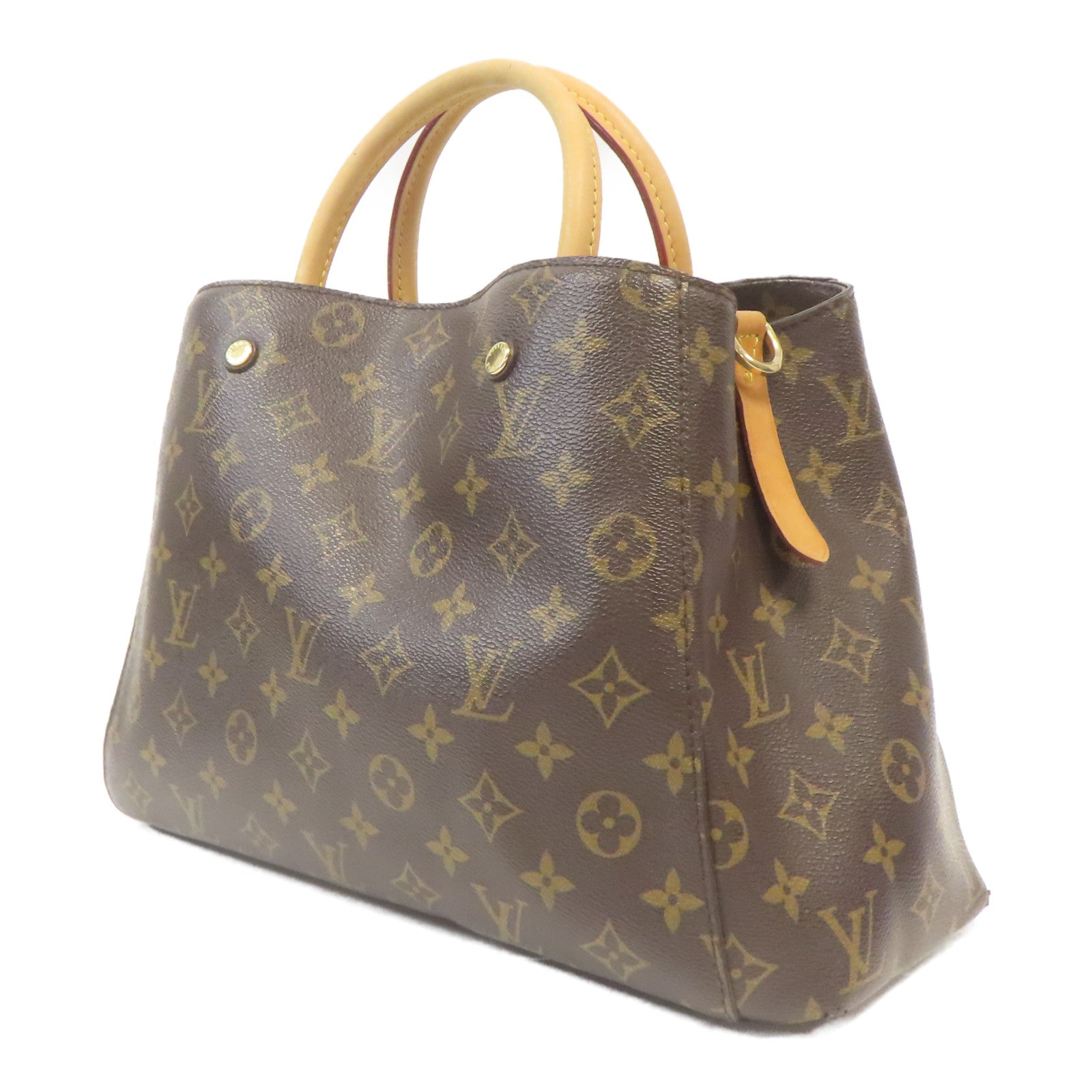 LOUIS VUITTON Monogram Montaigne金扣手挽肩背兩用袋啡色