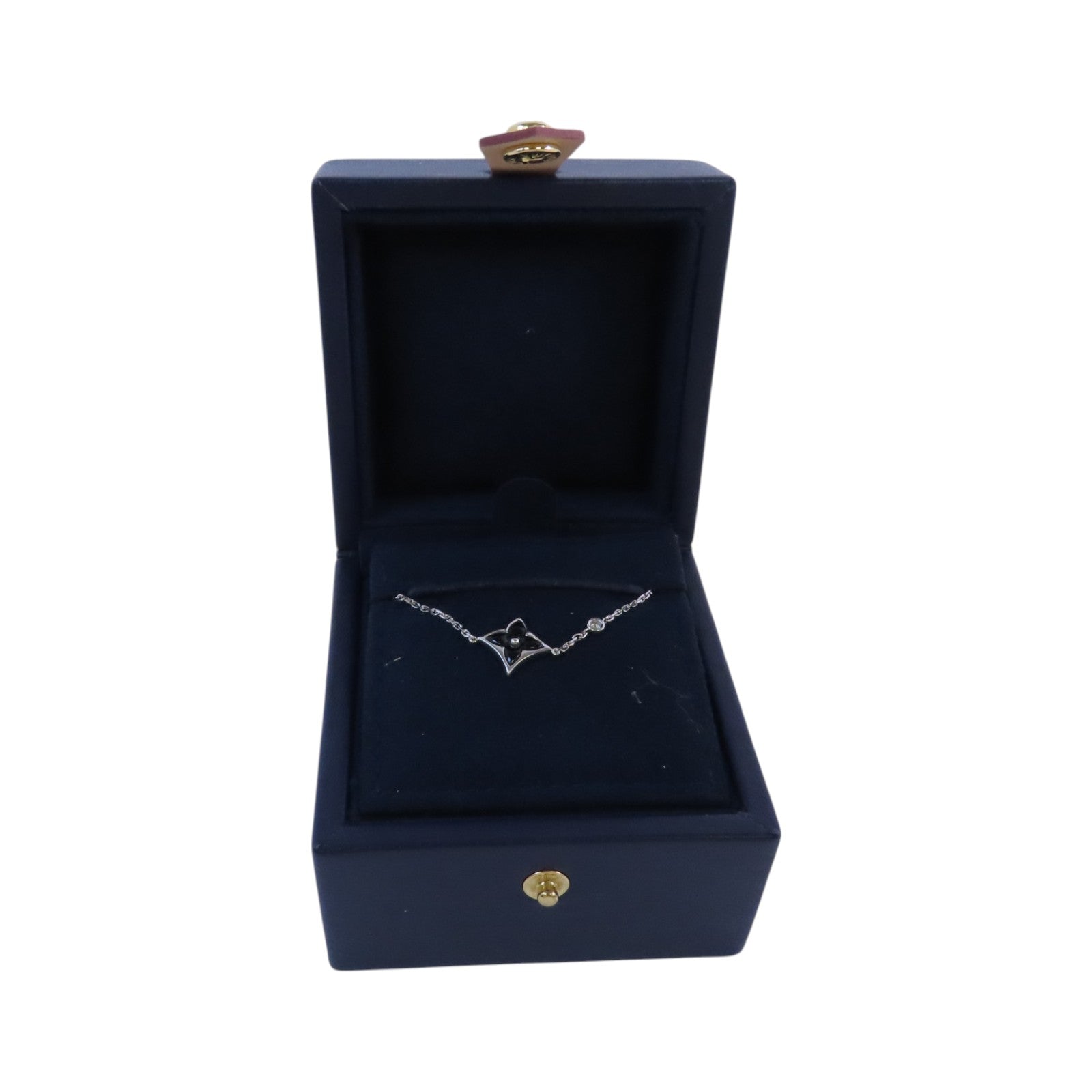 LOUIS VUITTON 18K白金Color Blossom BB Diamond Blaceret銀扣鑽石手鏈