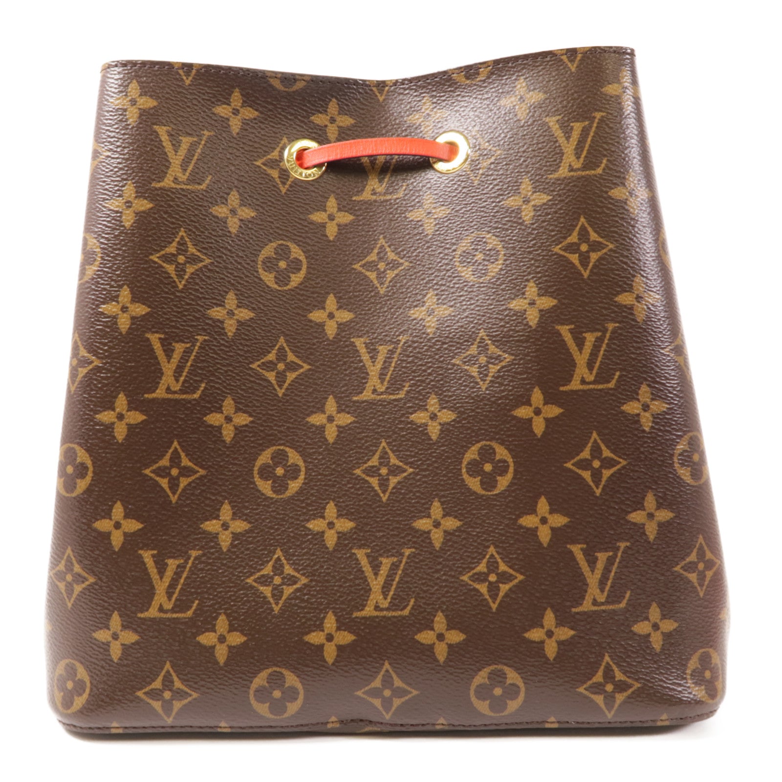 LOUIS VUITTON GHW Neo Noe Bucket Bag Shoulder Handbag M44021 Monogram Coquelicot