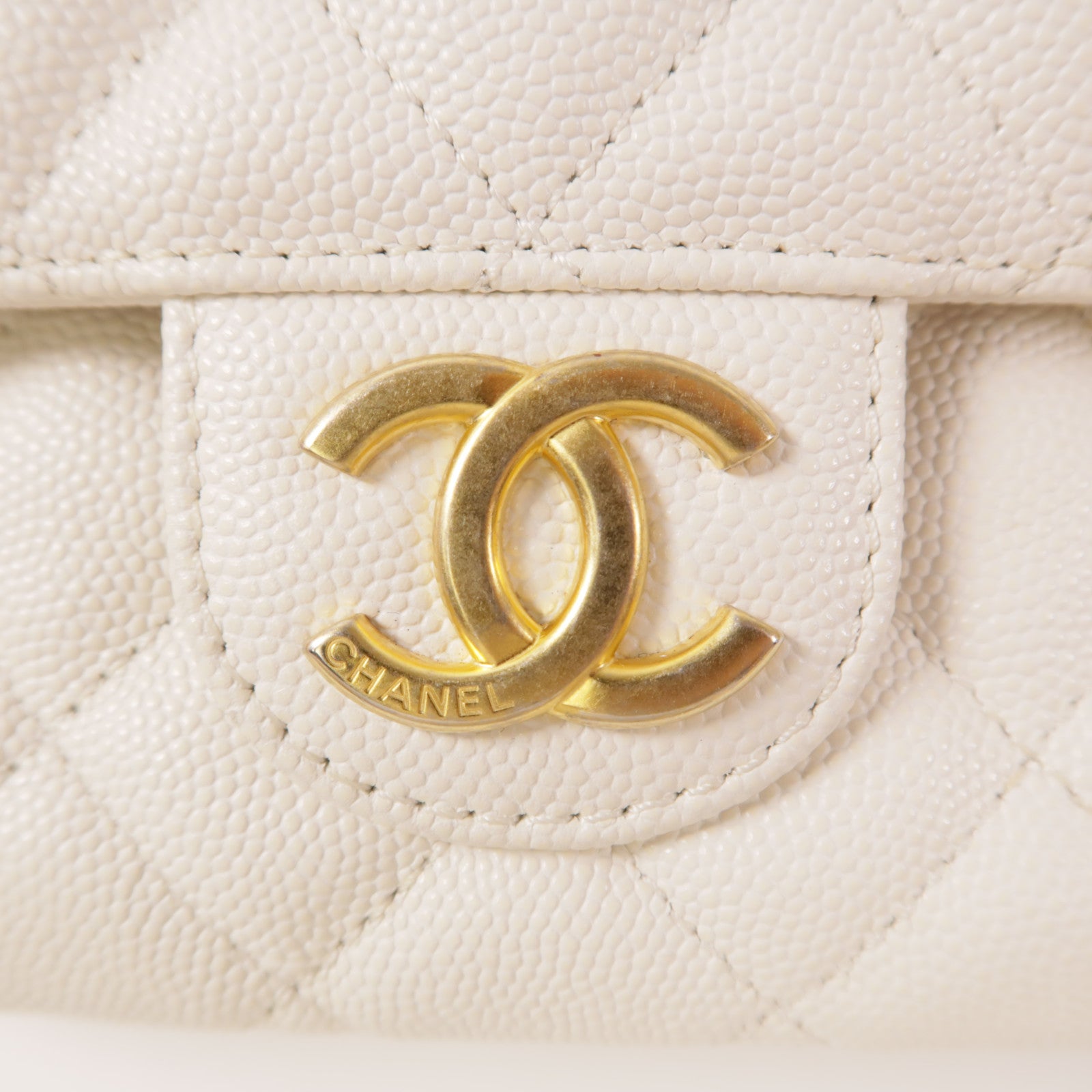 CHANEL 牛皮皮革Hobo金扣鏈帶肩背袋