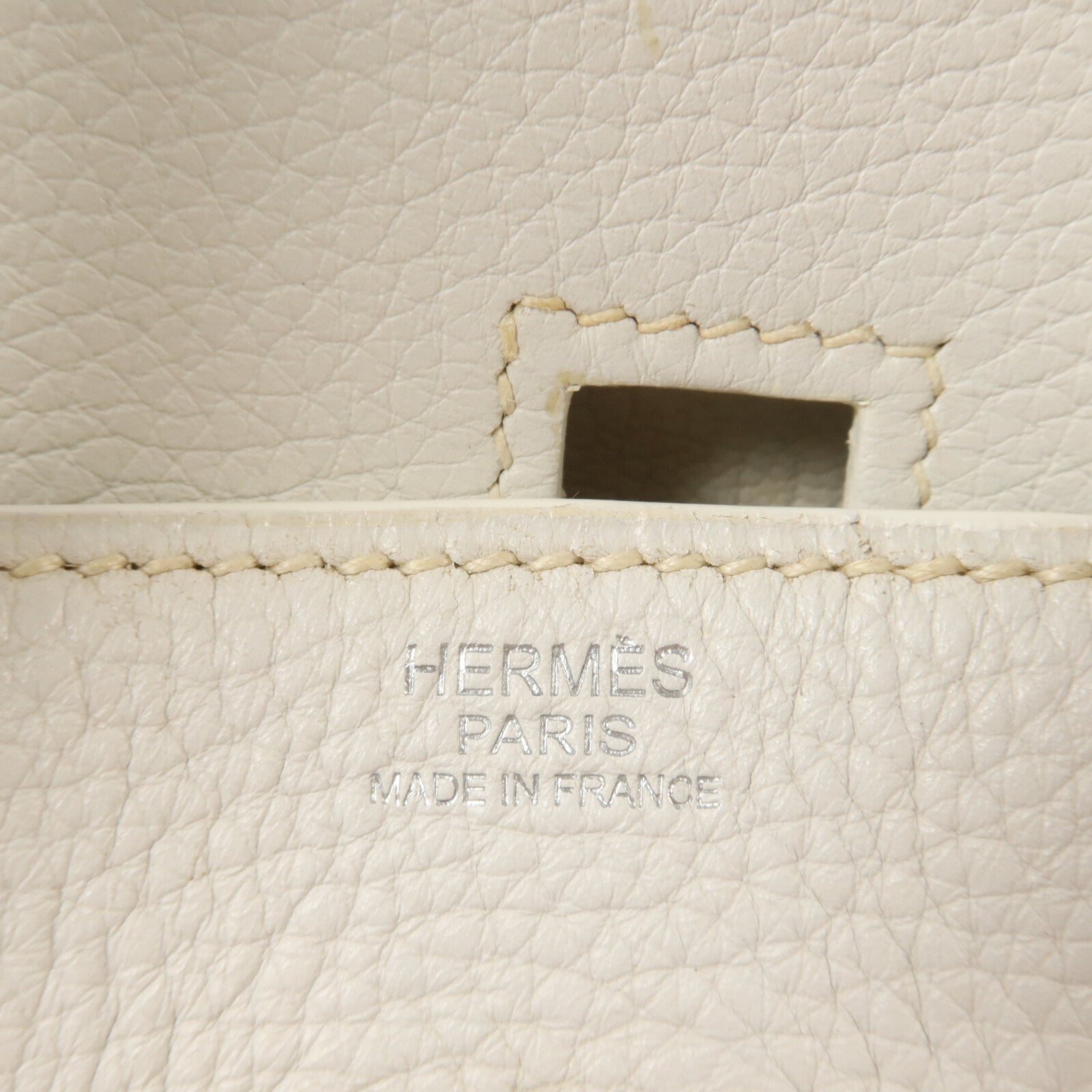HERMES Togo皮革Birkin 30手挽袋Blanc