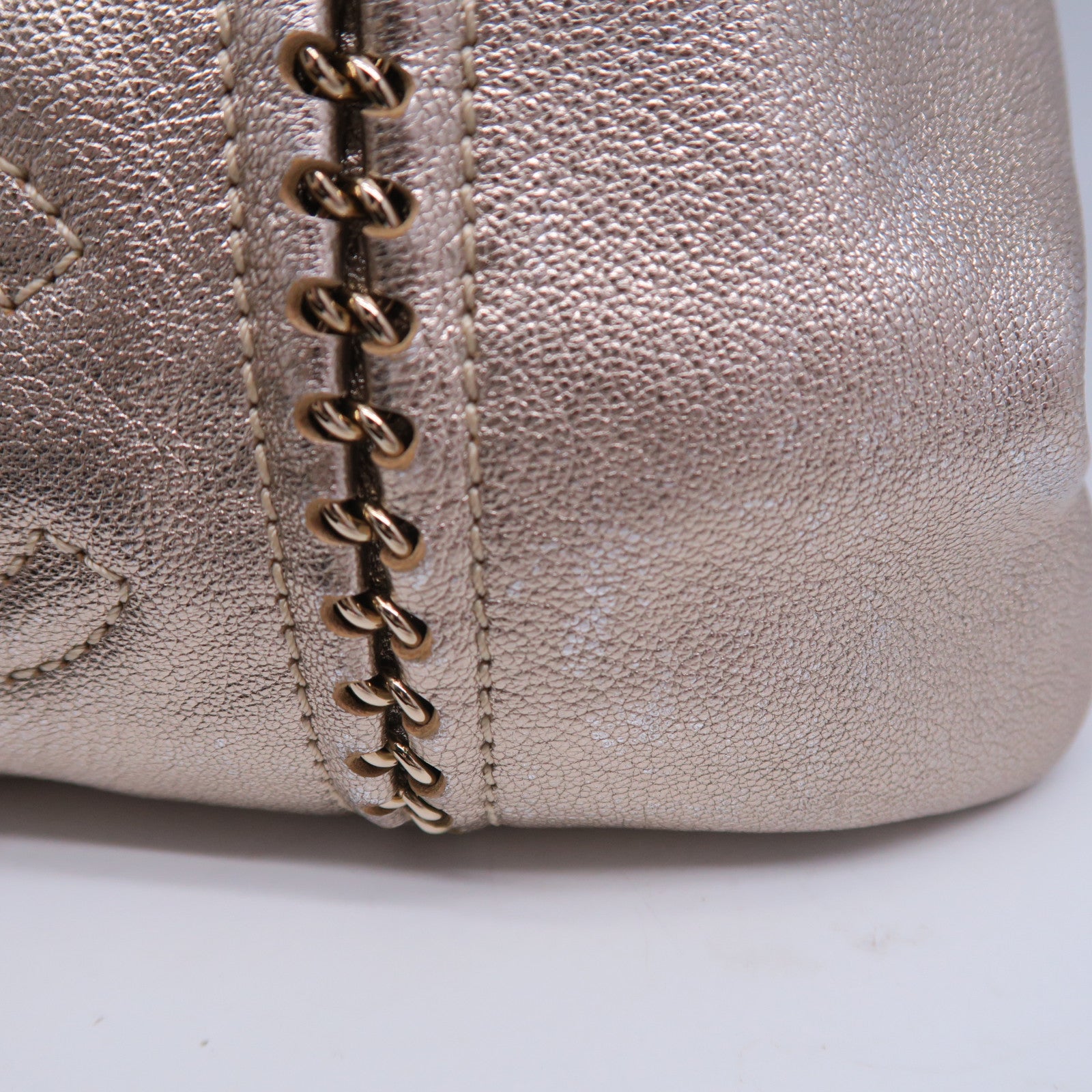 CHANEL 【激減優惠】牛皮皮革Totebag金扣手挽袋金色