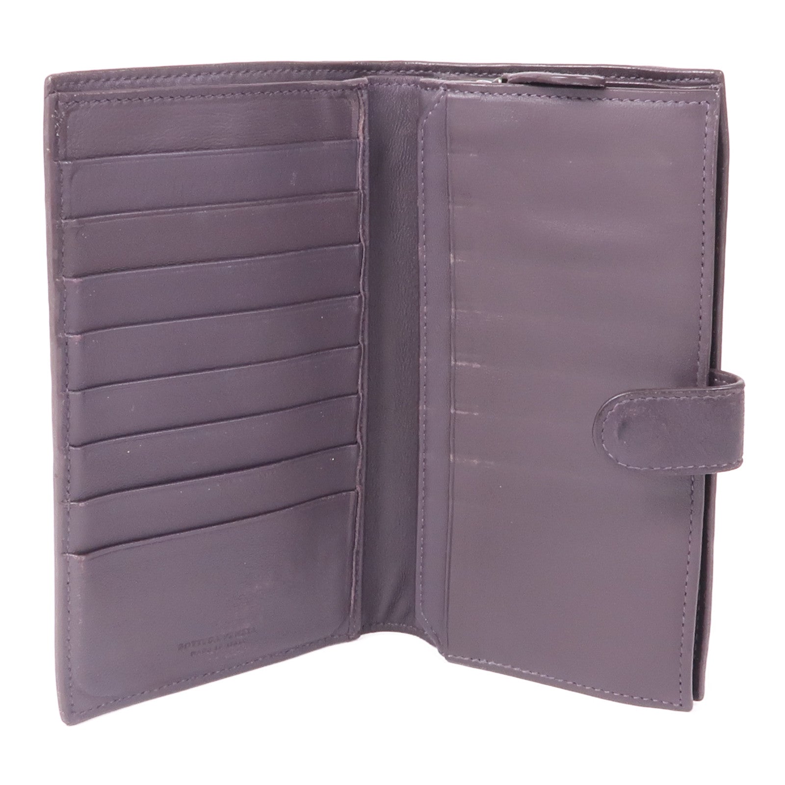 BOTTEGA VENETA 【激減優惠】織紋皮革Wallet銀扣錢包