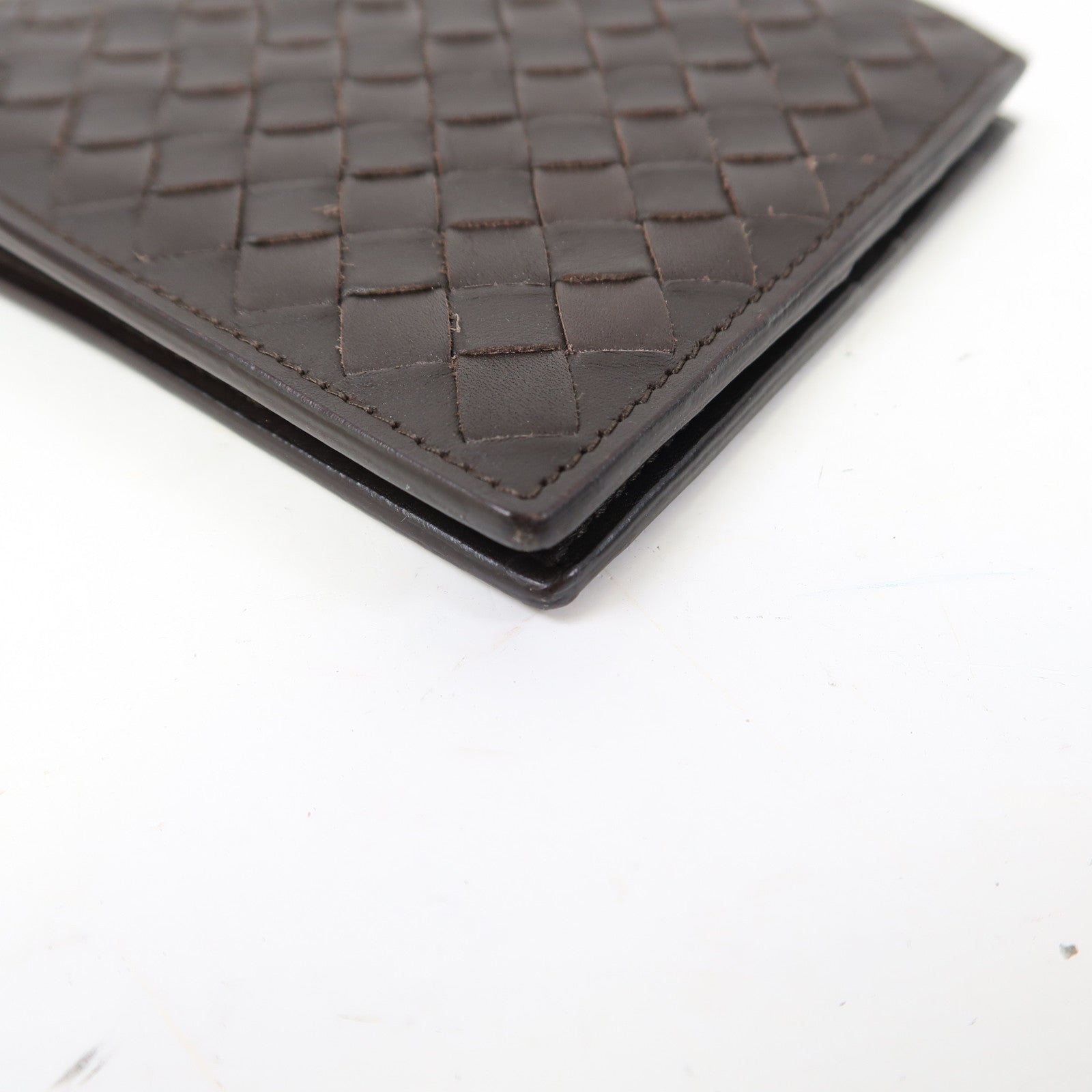 BOTTEGA VENETA 織紋牛皮皮革Wallet錢包啡色