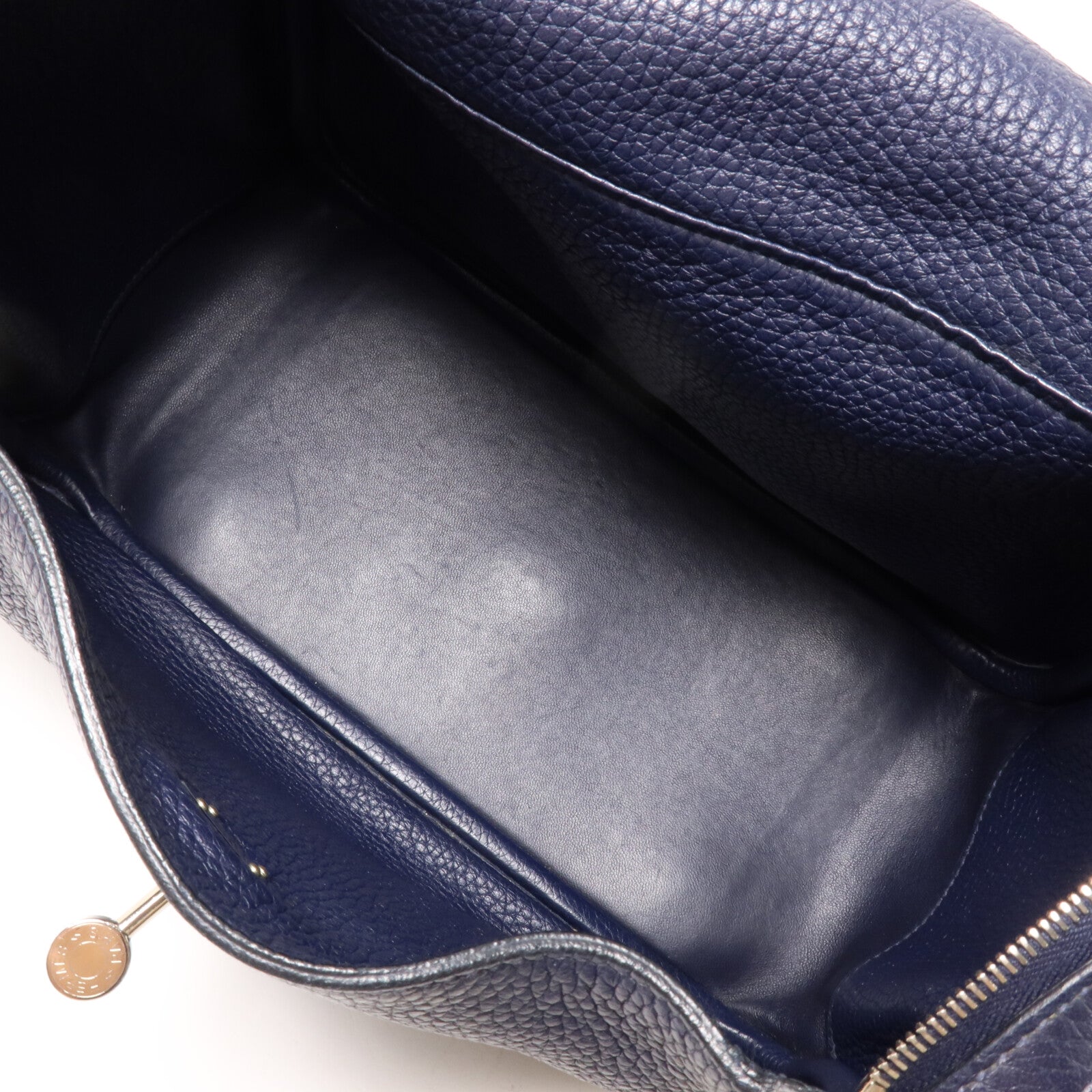 HERMES Clemence皮革Lindy 26手挽肩背兩用袋Bleu Nuit