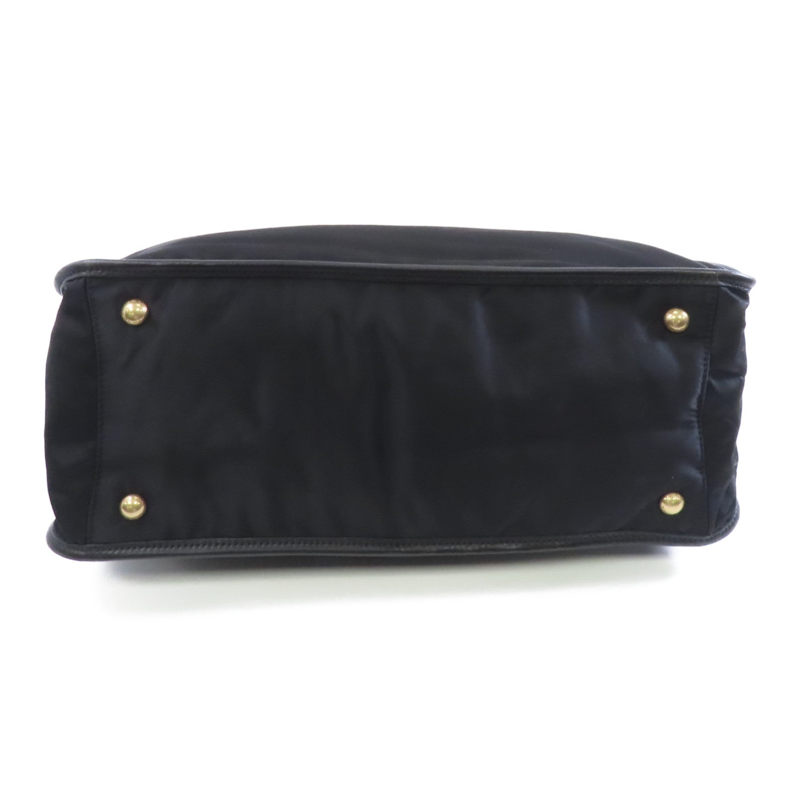 PRADA 尼龍/皮革2 Way Shoulder金扣手挽肩背兩用袋黑色