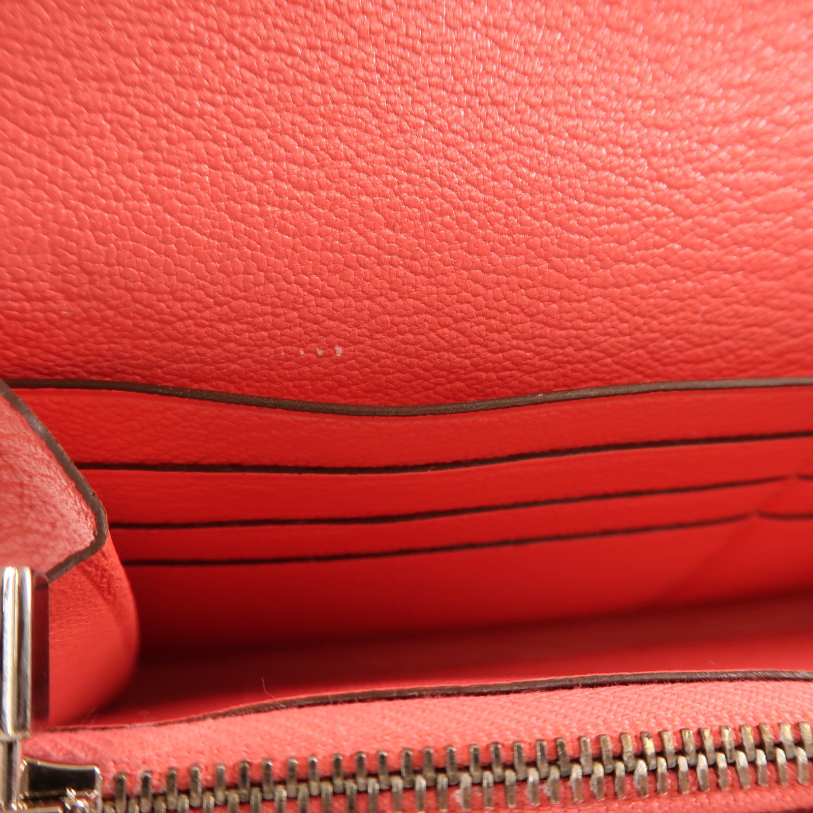 HERMES Chevre Mysore皮革Kelly Wallet銀扣長錢包Rose Azalee