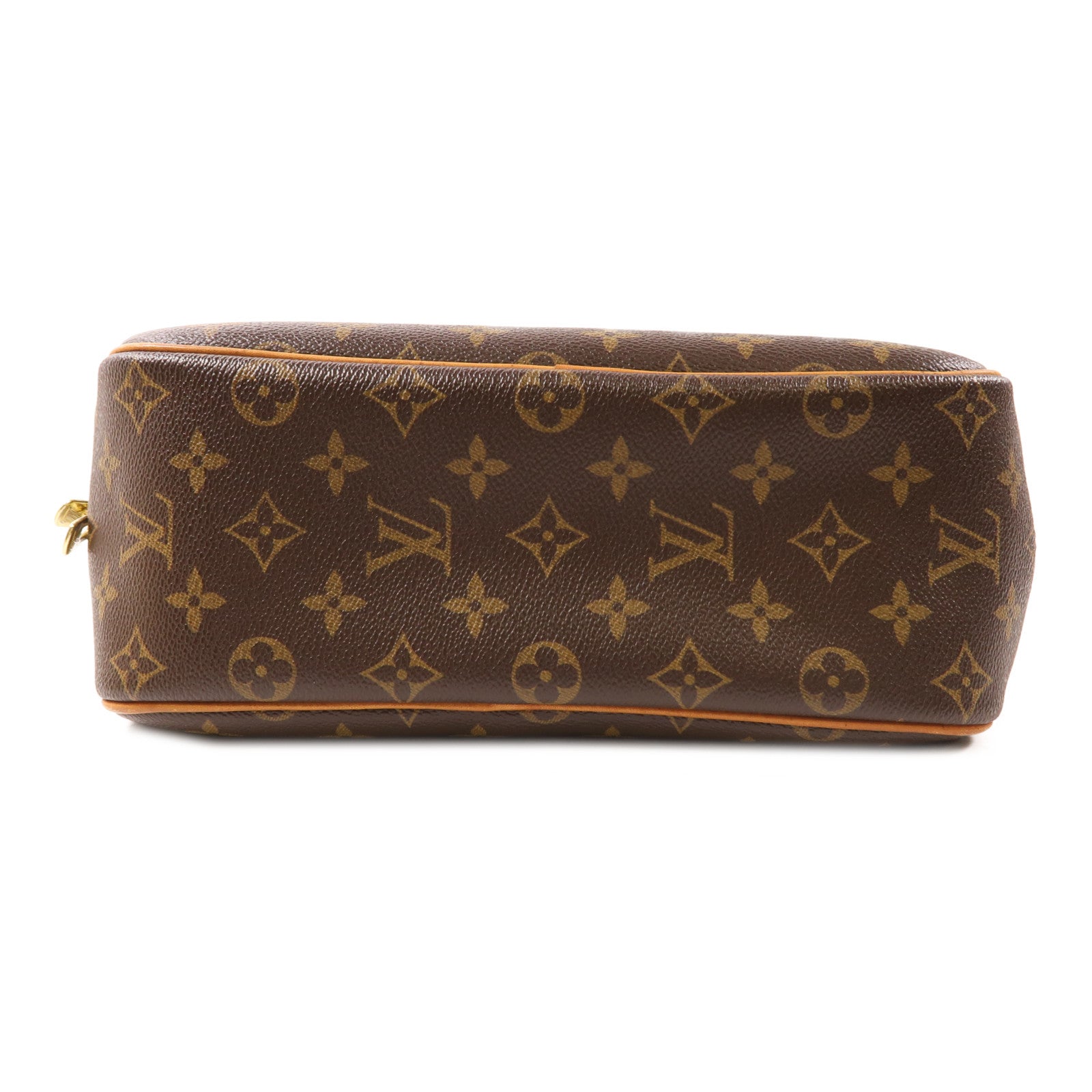 LOUIS VUITTON Monogram Trouville金扣手挽袋棕色