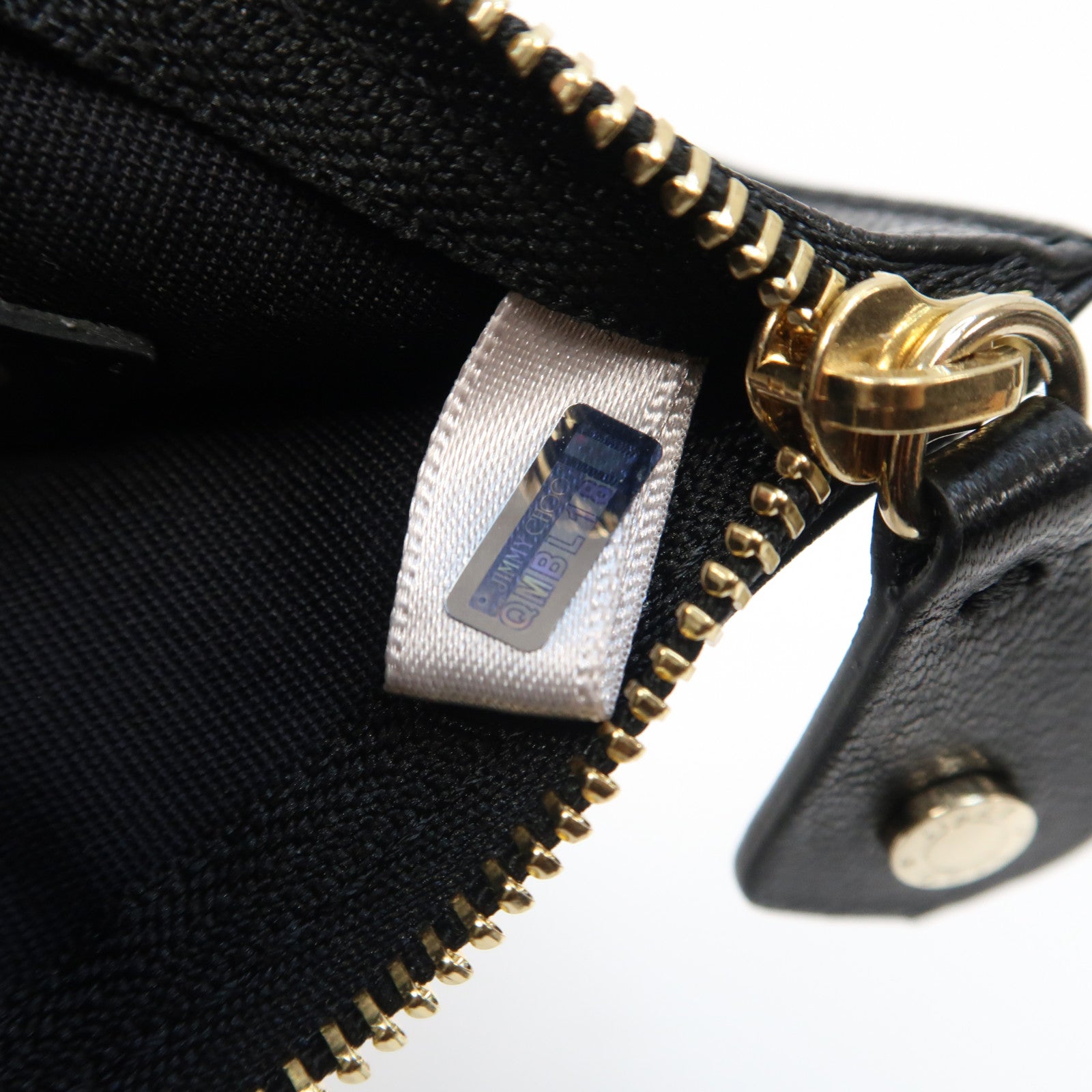 JIMMY CHOO 羊皮皮革Coin Key Case鎖匙/零錢包黑色
