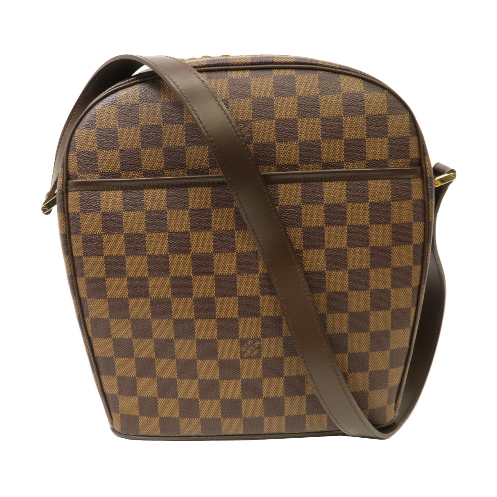 LOUIS VUITTON Damier Ipanema GM金扣肩背袋啡色