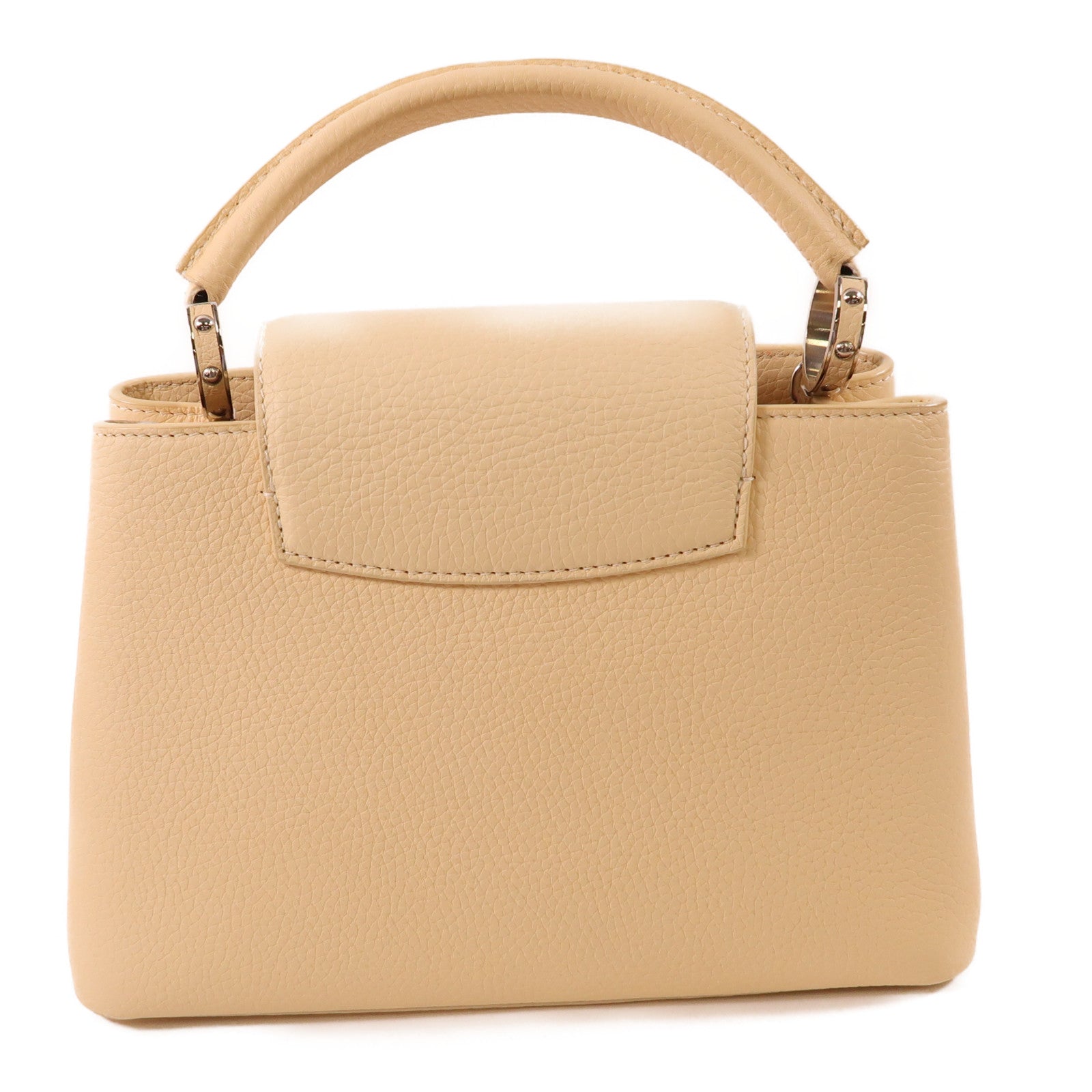 LOUIS VUITTON LV SHW Capucines BB 2 Way Bag M53661 Leather Light Beige