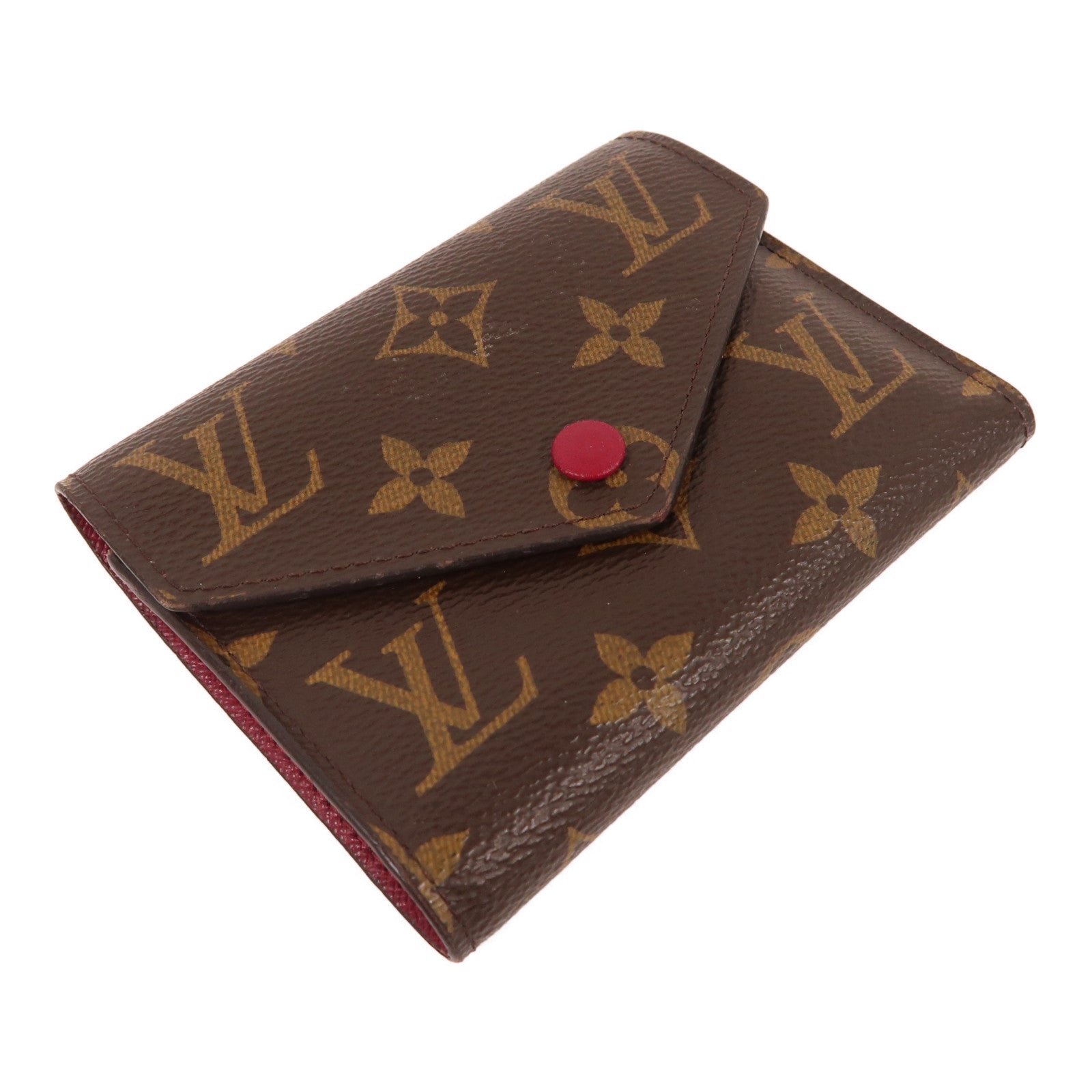 LOUIS VUITTON Monogram Victorine金扣錢包啡色