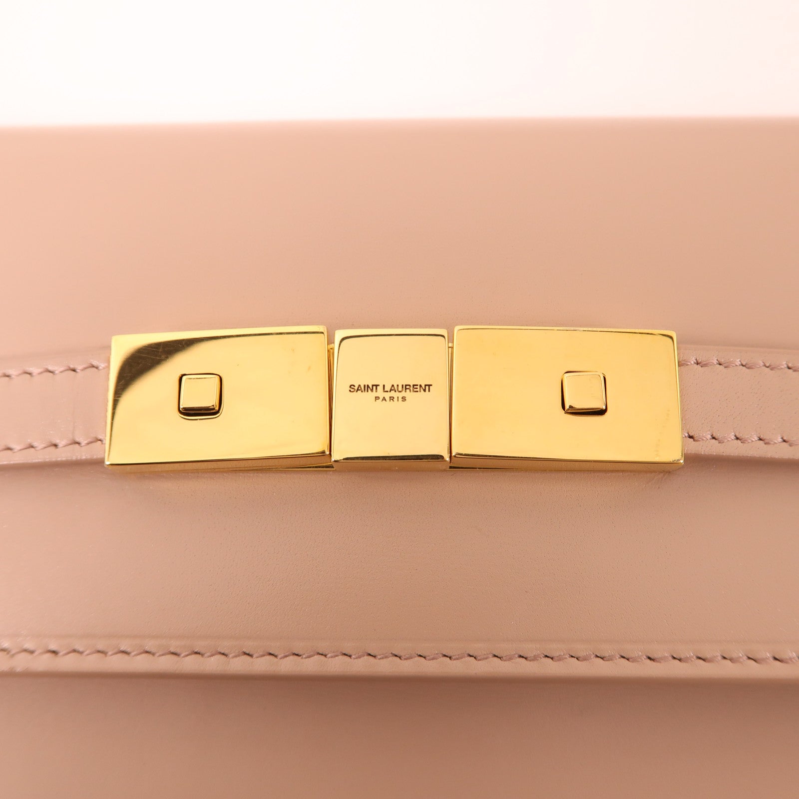 SAINT LAURENT 牛皮皮革Manhattan Bag Small金扣肩背袋