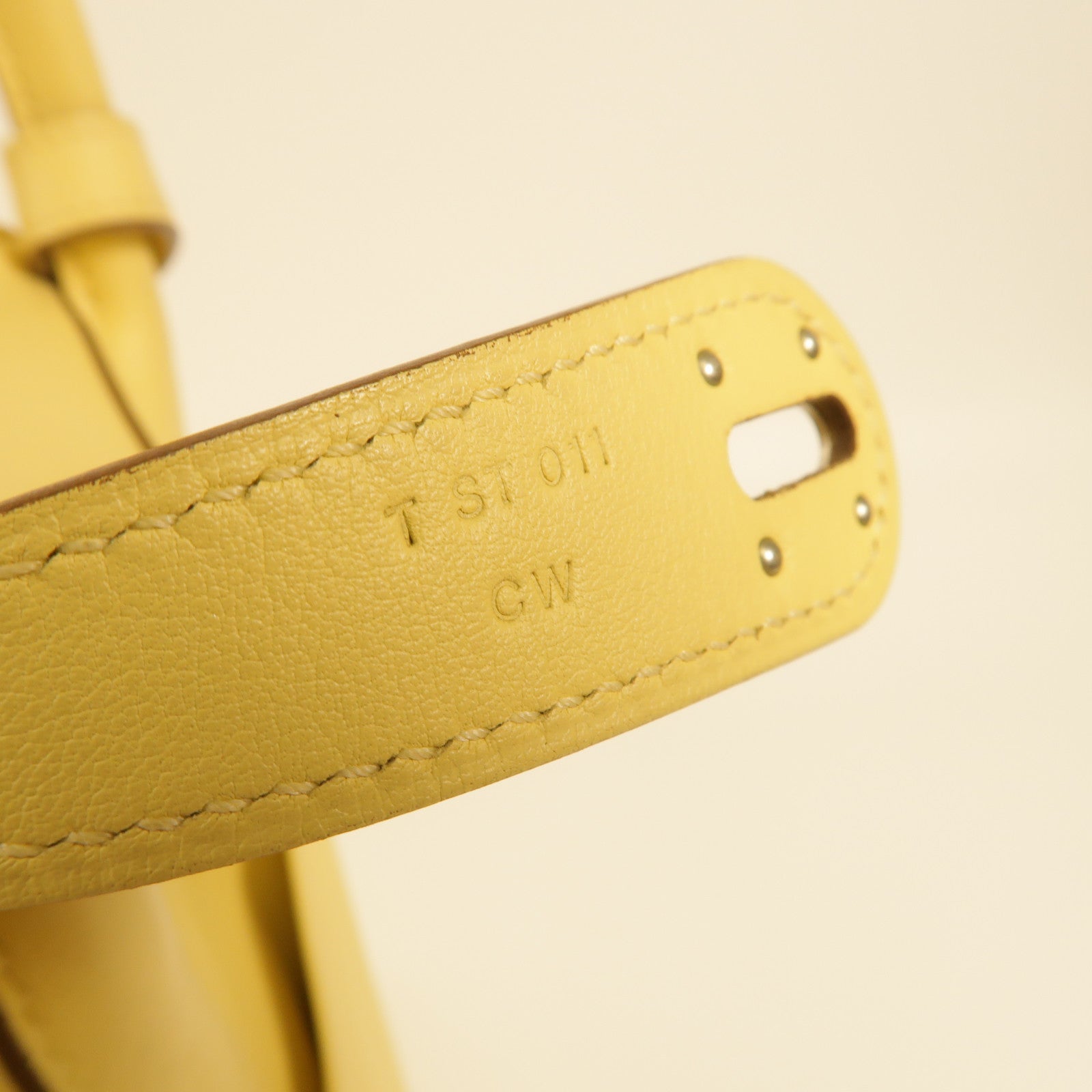 HERMES PHW Lindy 30 2 way Shoulder Bag Swift Leather Jaune Poussin