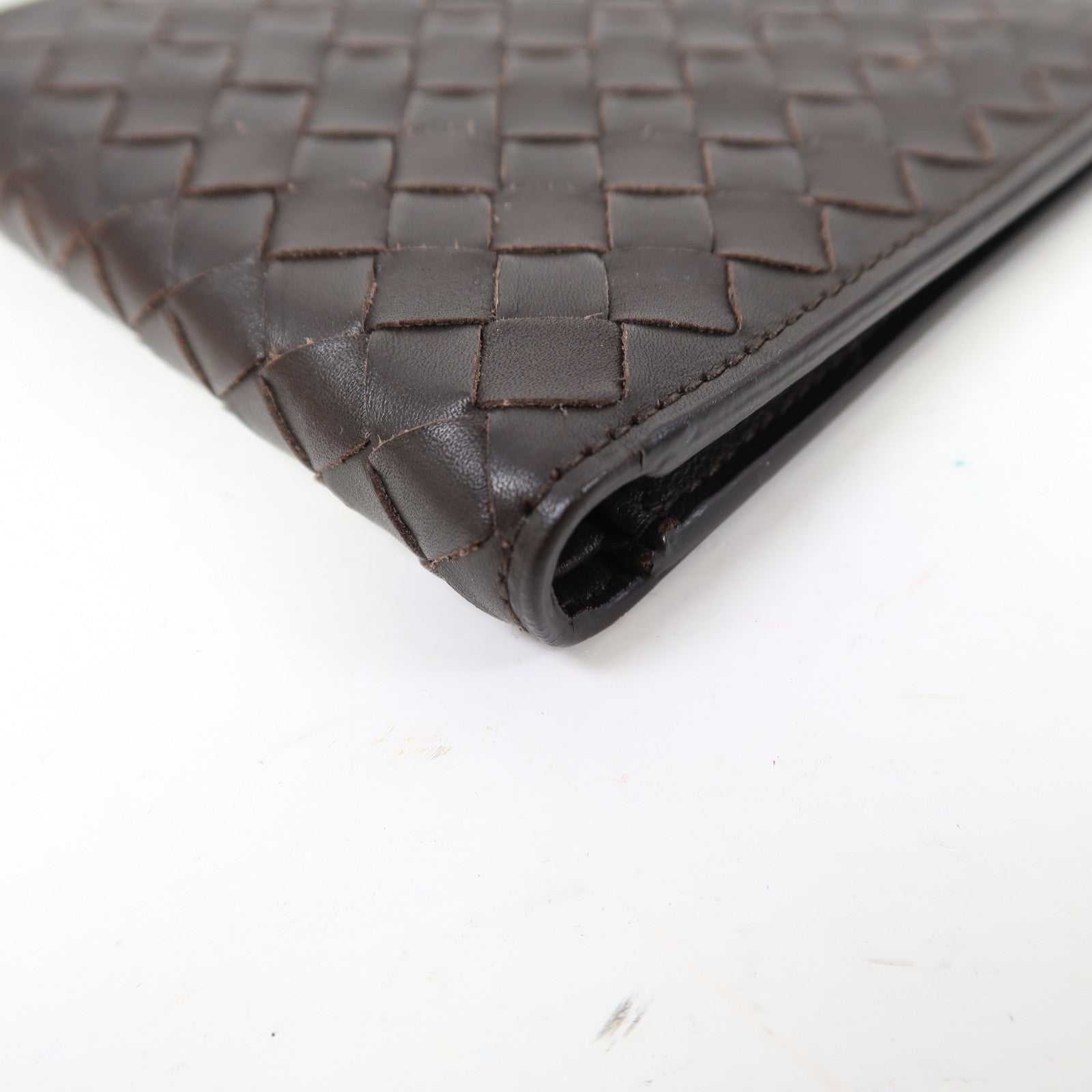 BOTTEGA VENETA 織紋牛皮皮革Wallet錢包啡色