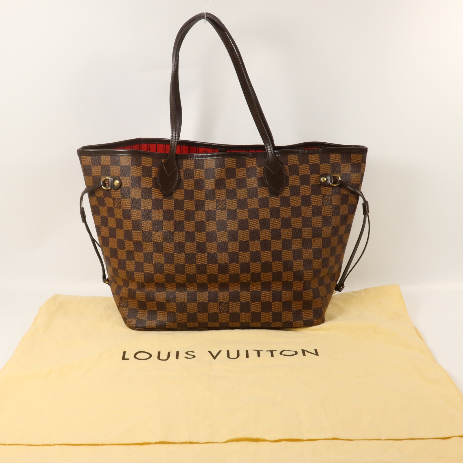 LOUIS VUITTON Damier Neverfull MM手挽袋