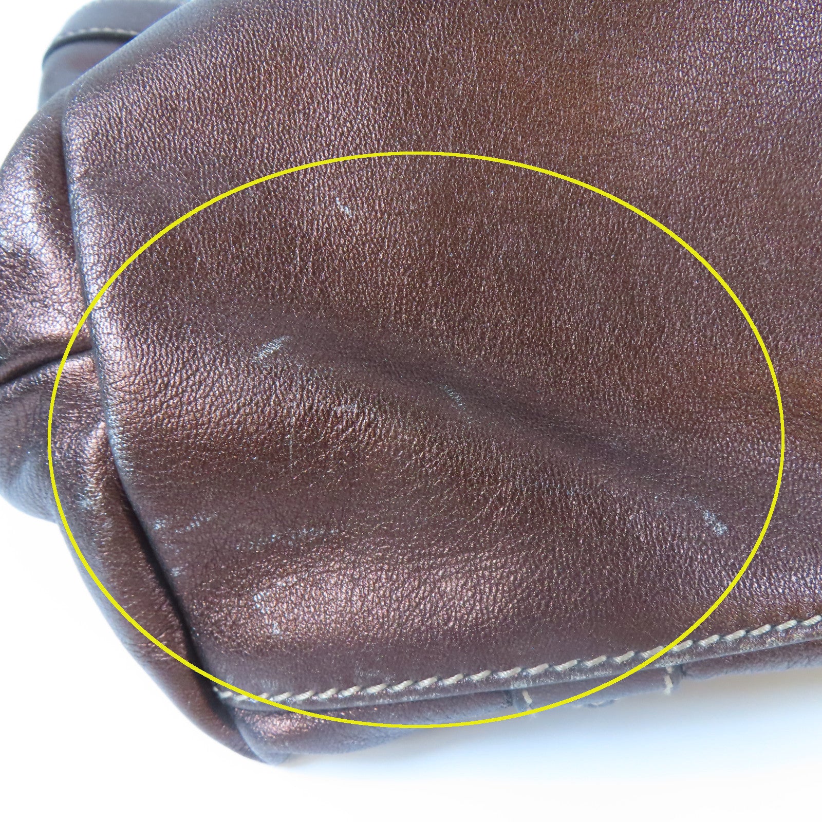 D&G 【激減優惠】牛皮皮革Tote Bag金扣手挽袋啡色