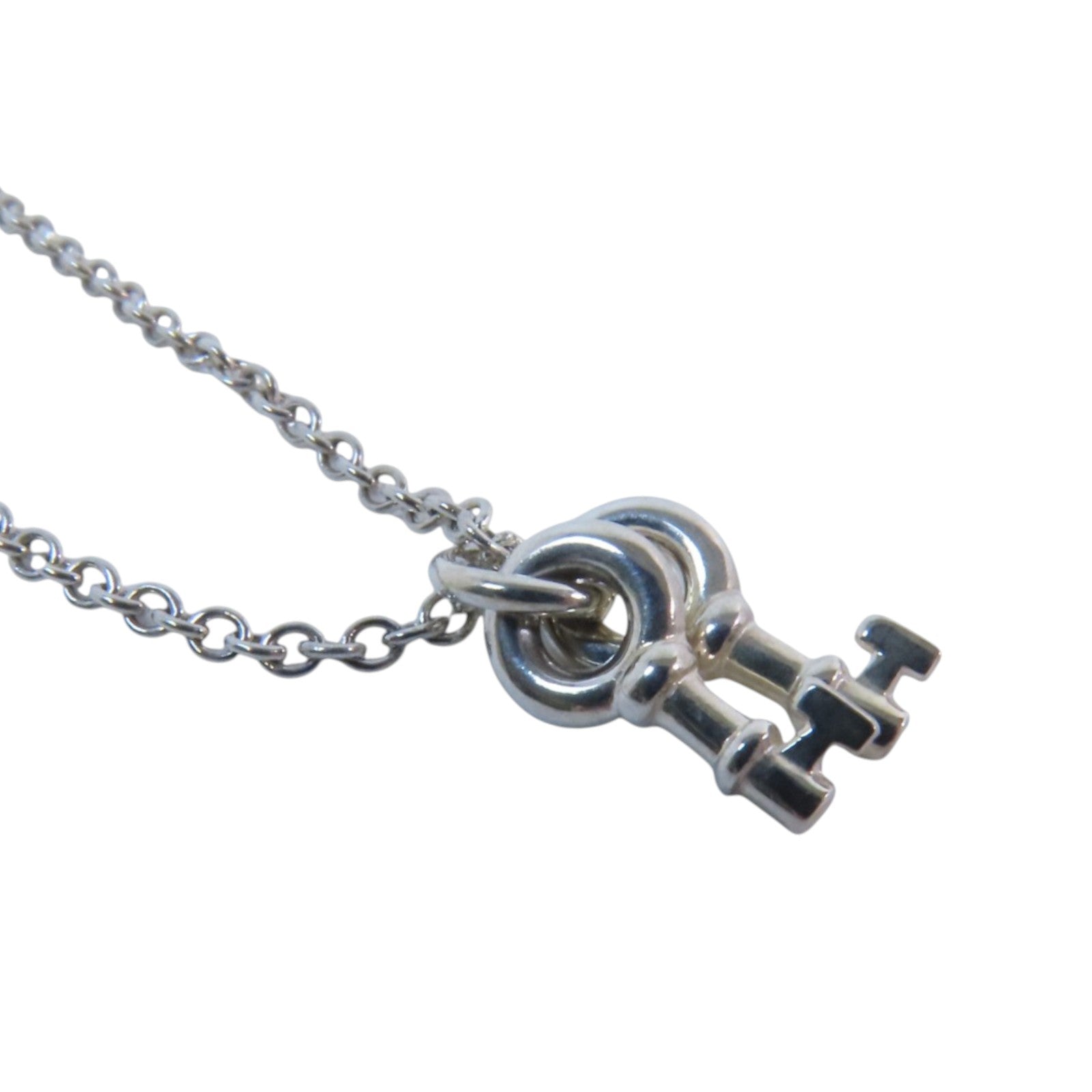TIFFANY＆CO 925純銀Return to Tiffany Love Heart Tag Key銀扣項鏈