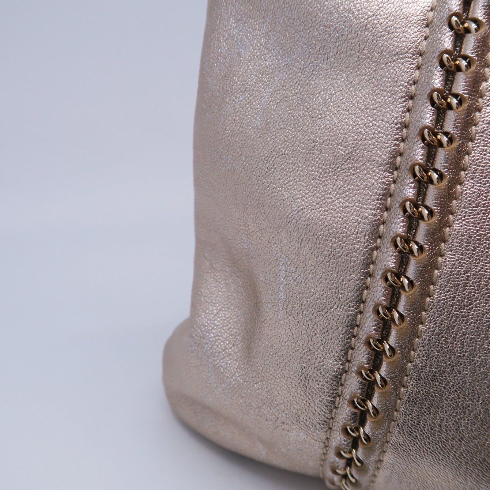 CHANEL 【激減優惠】牛皮皮革Totebag金扣手挽袋金色