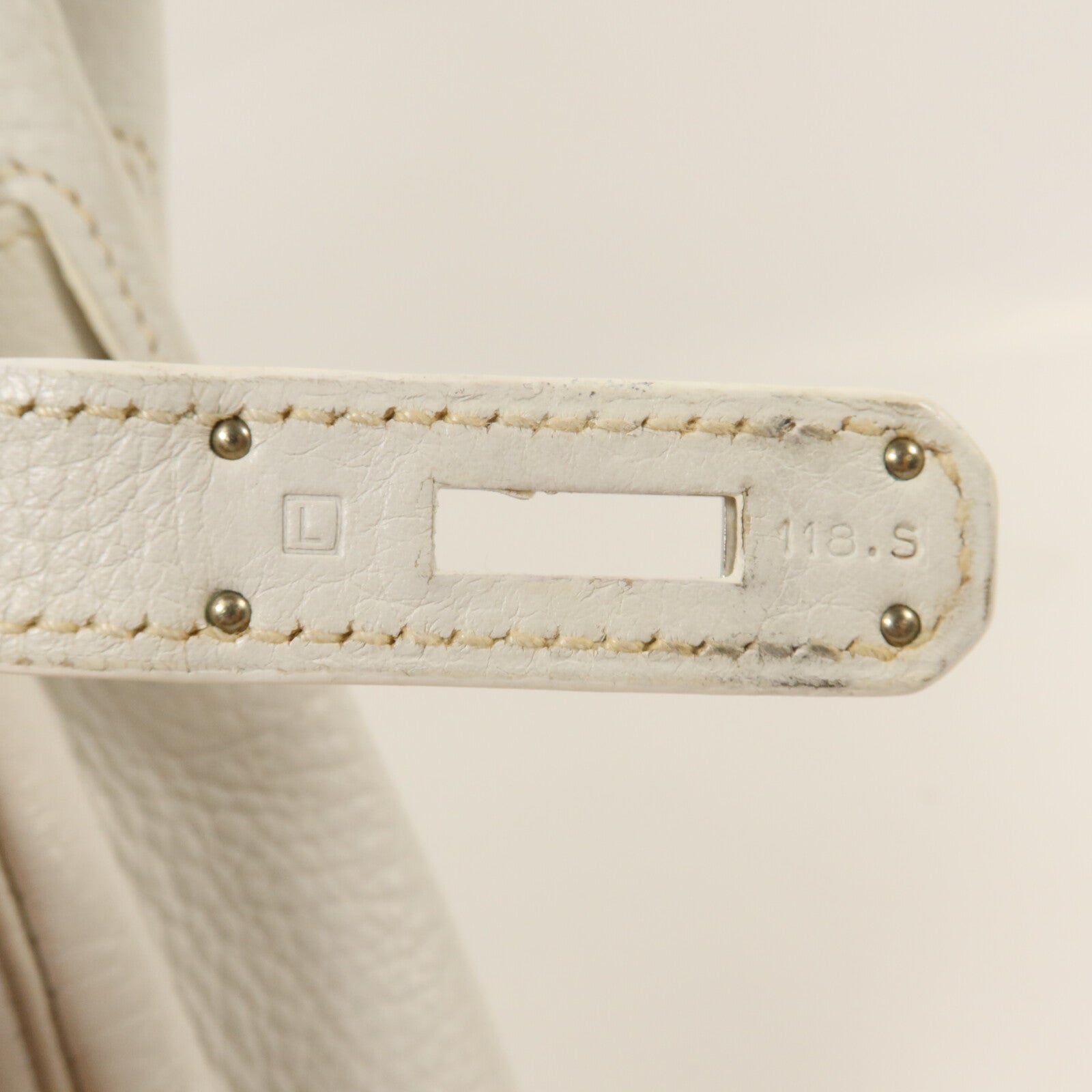 HERMES Togo皮革Birkin 30手挽袋Blanc