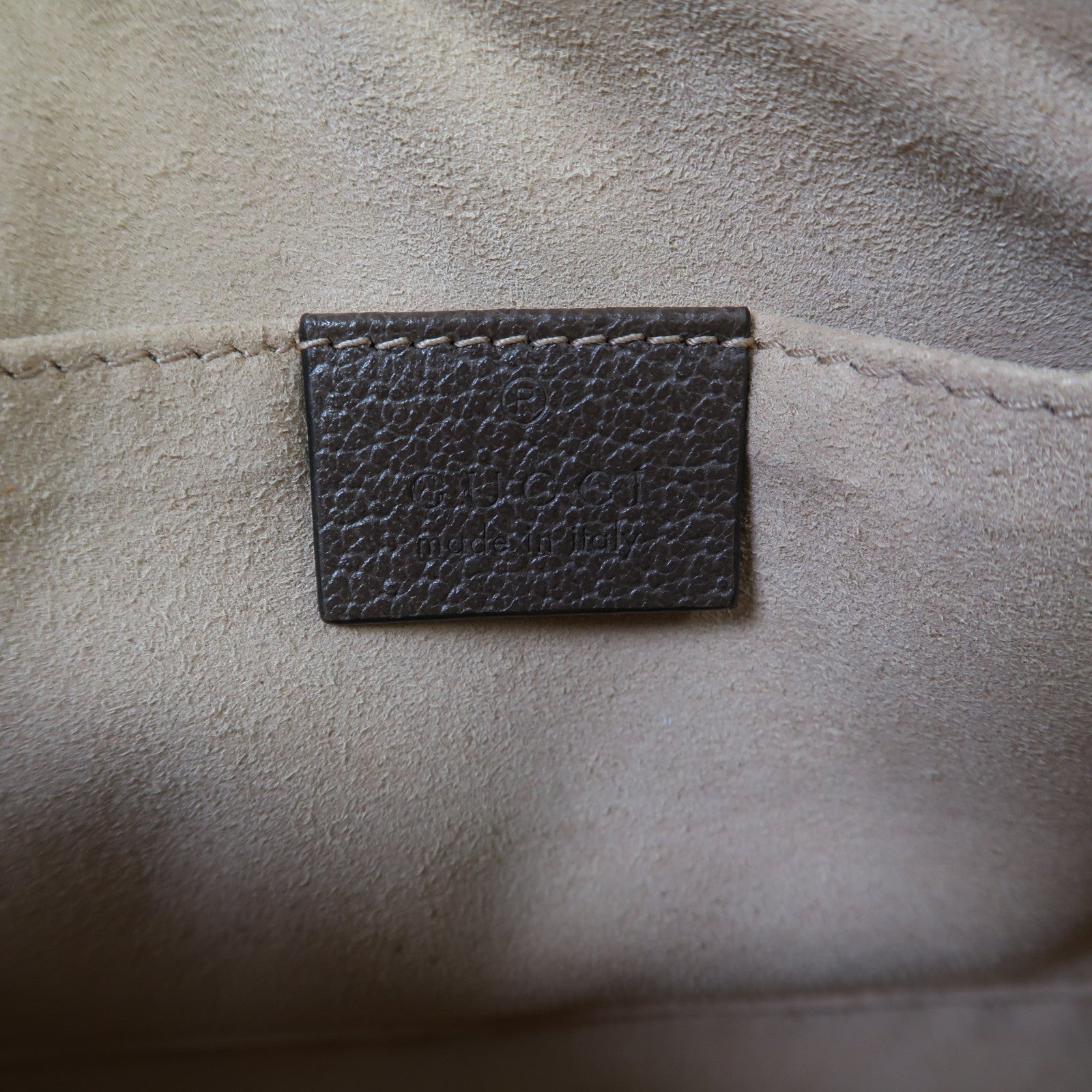 GUCCI 塗層帆布Ophidia GG Supreme Mini金扣肩背袋啡色